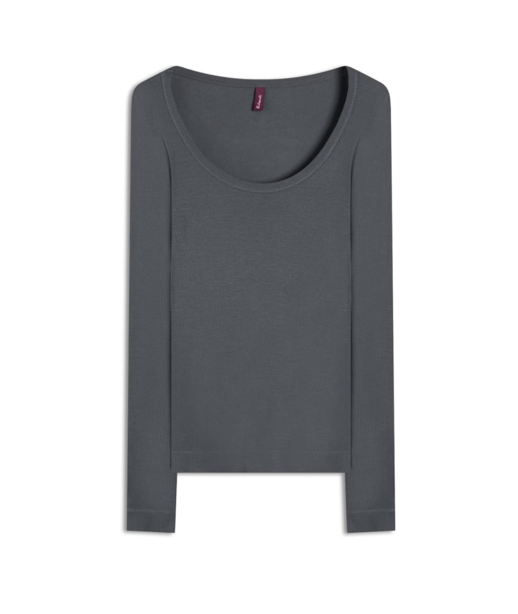 Blusa Ligia Ml Cinza Azulado