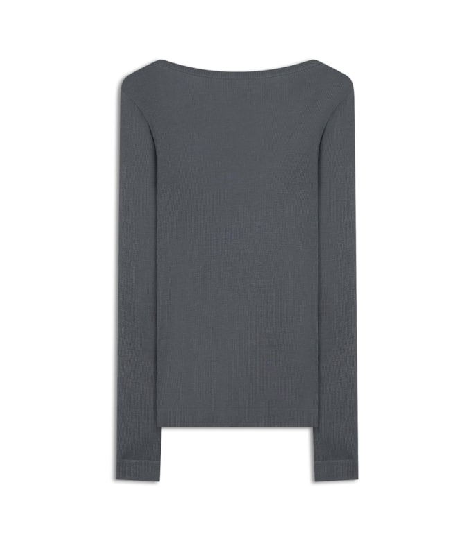 Blusa Ligia Ml Cinza Azulado