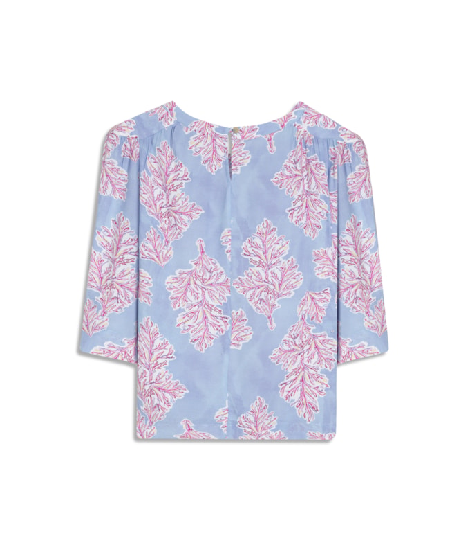 Blusa Lila Algas Azul Chofer
