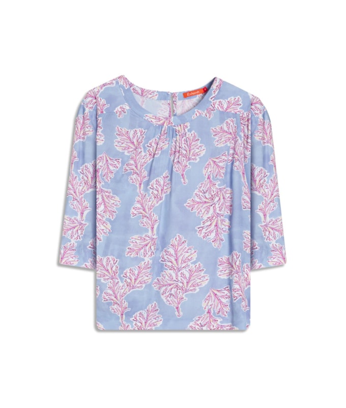Blusa Lila Algas Azul Chofer