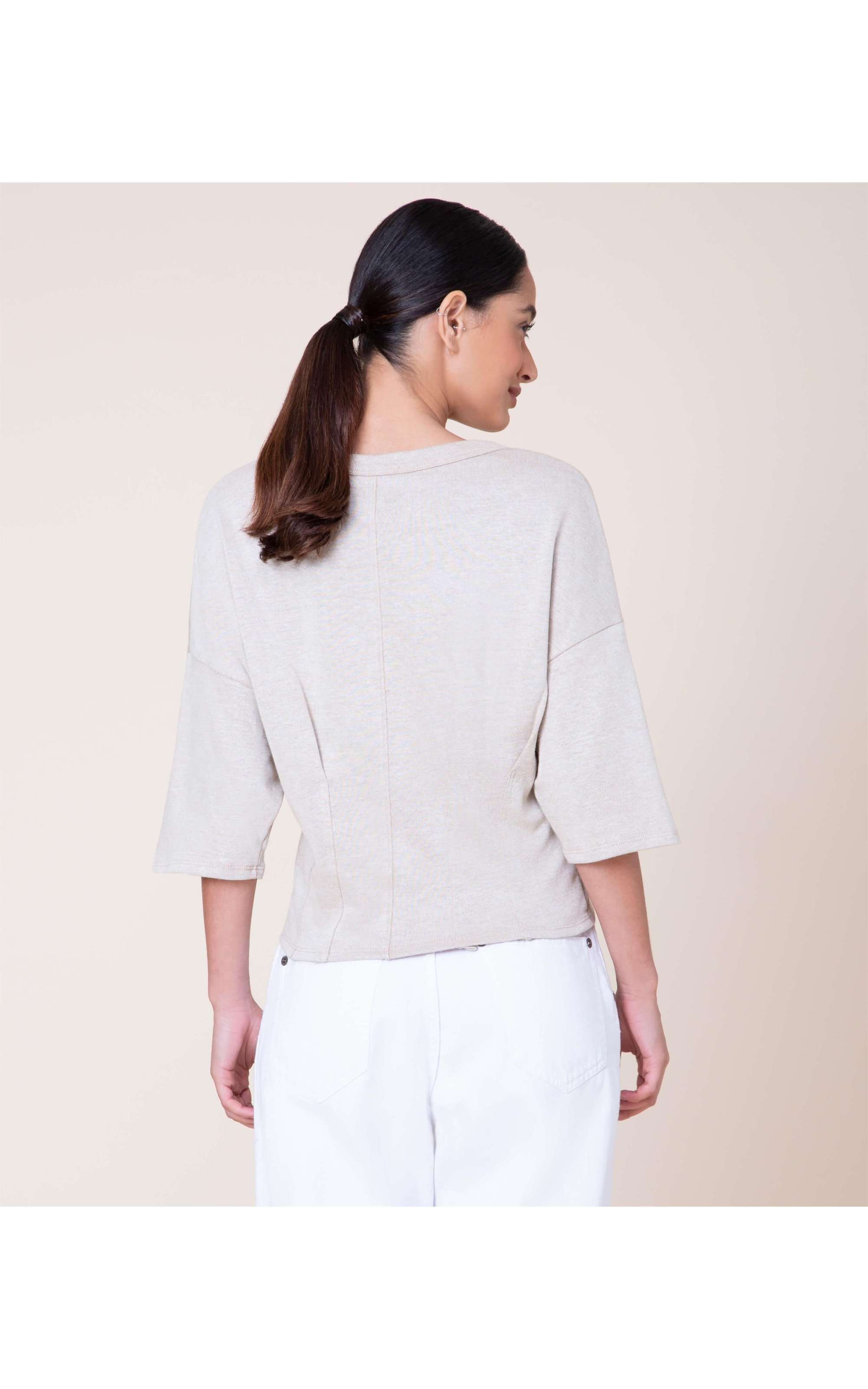 Blusa Linho  Abby Areia