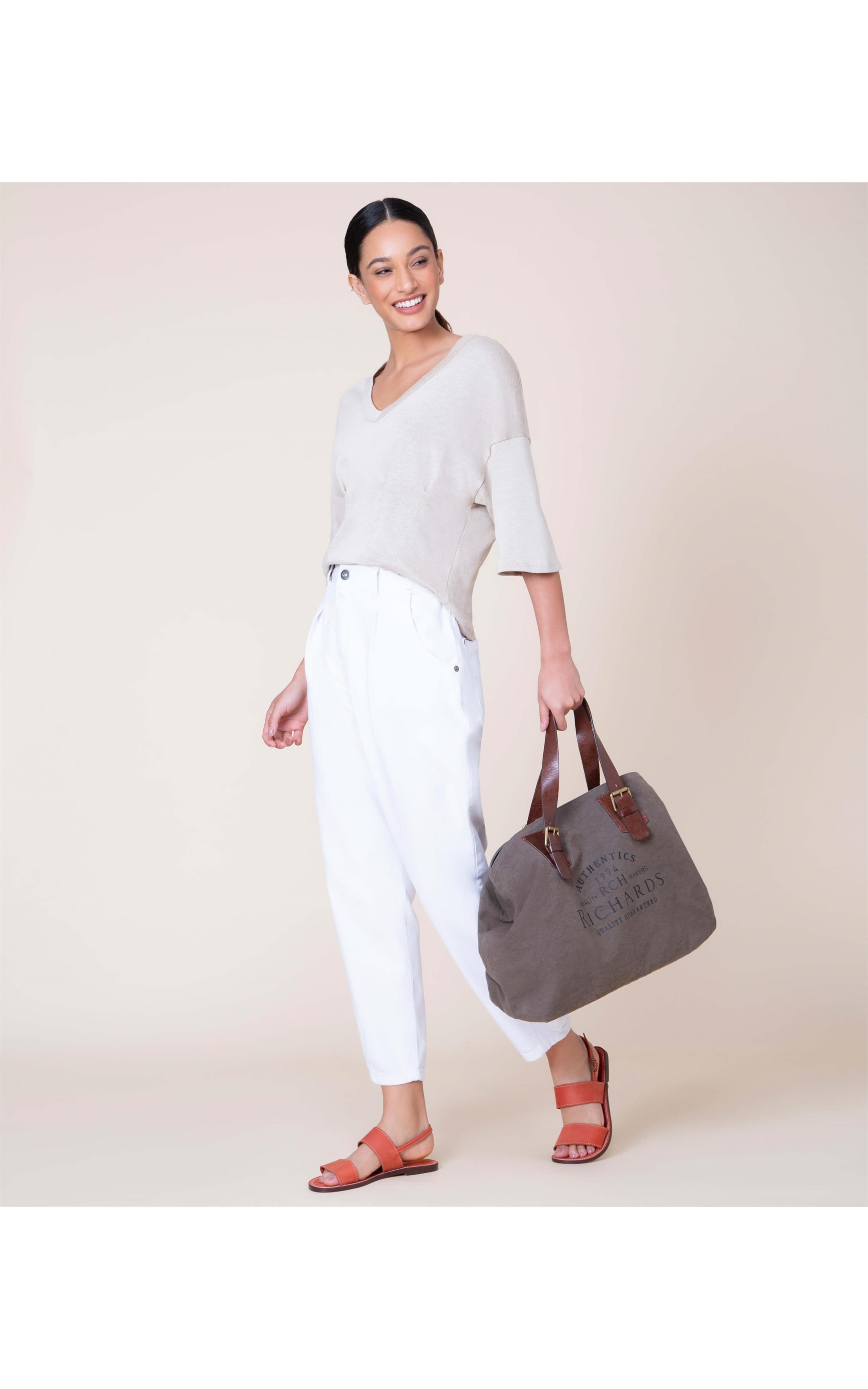 Blusa Linho  Abby Areia