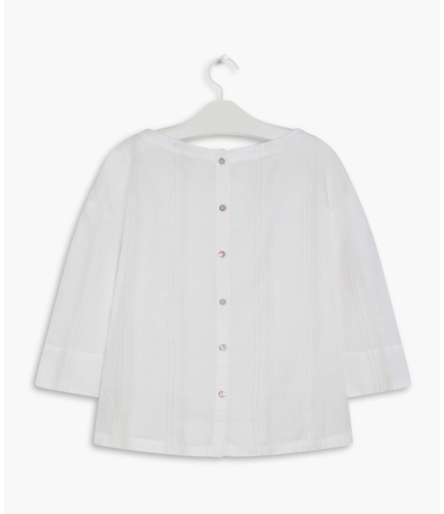 Blusa Linho  Adalia Stripe Branco