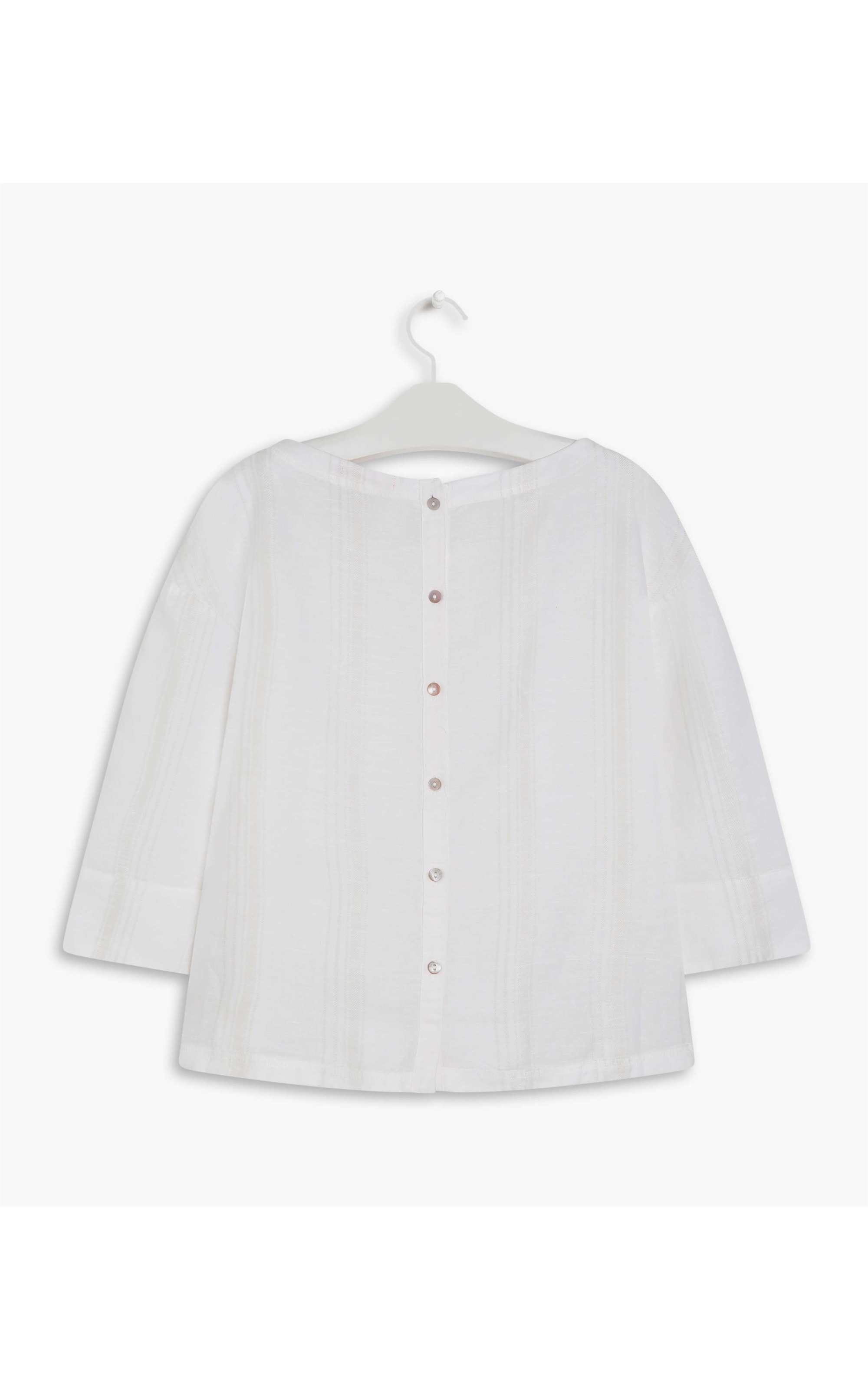 Blusa Linho  Adalia Stripe Branco