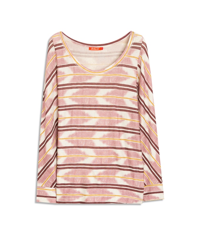 Blusa Linho  Aimi Estampa Ikat Blush