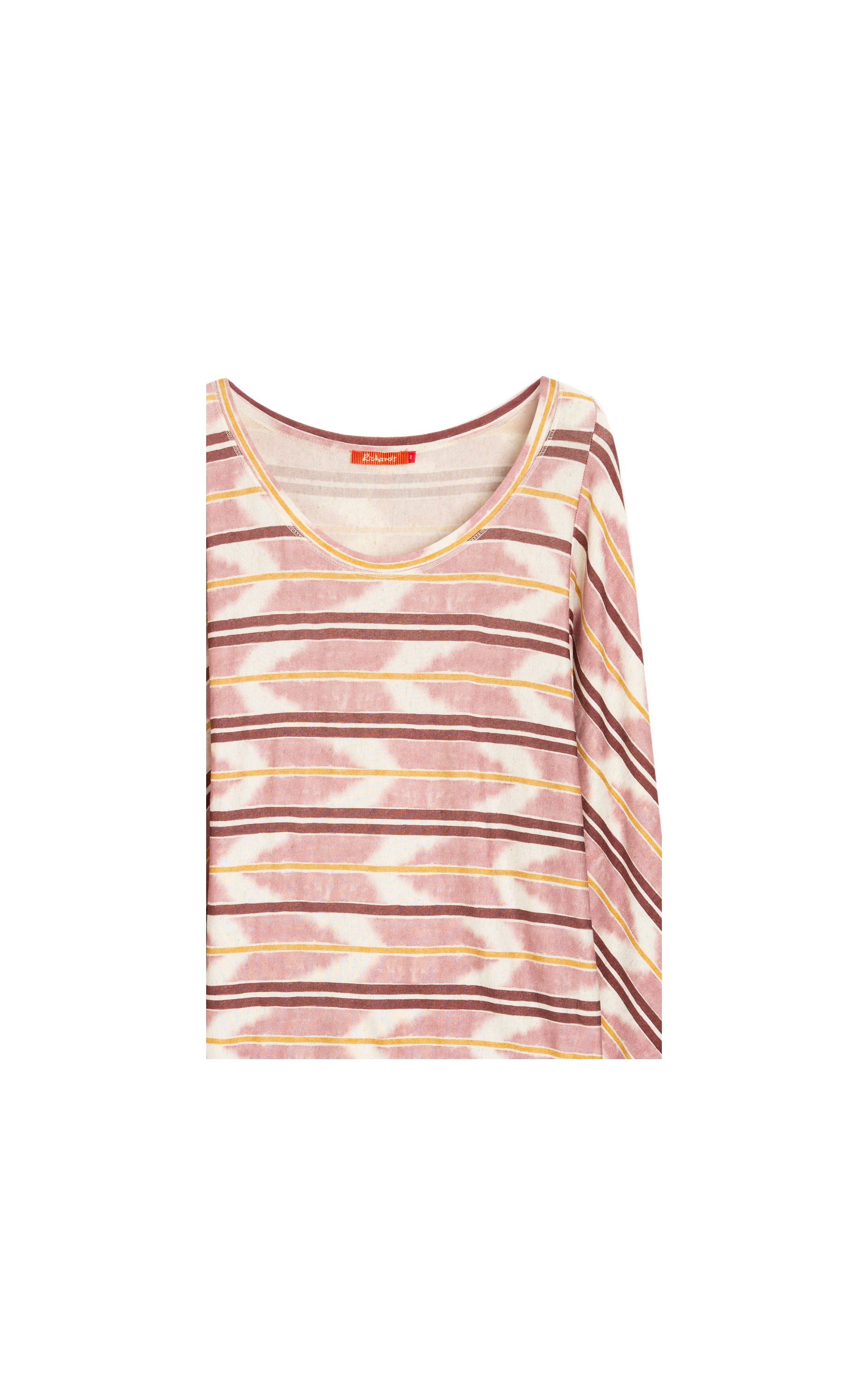 Blusa Linho  Aimi Estampa Ikat Blush