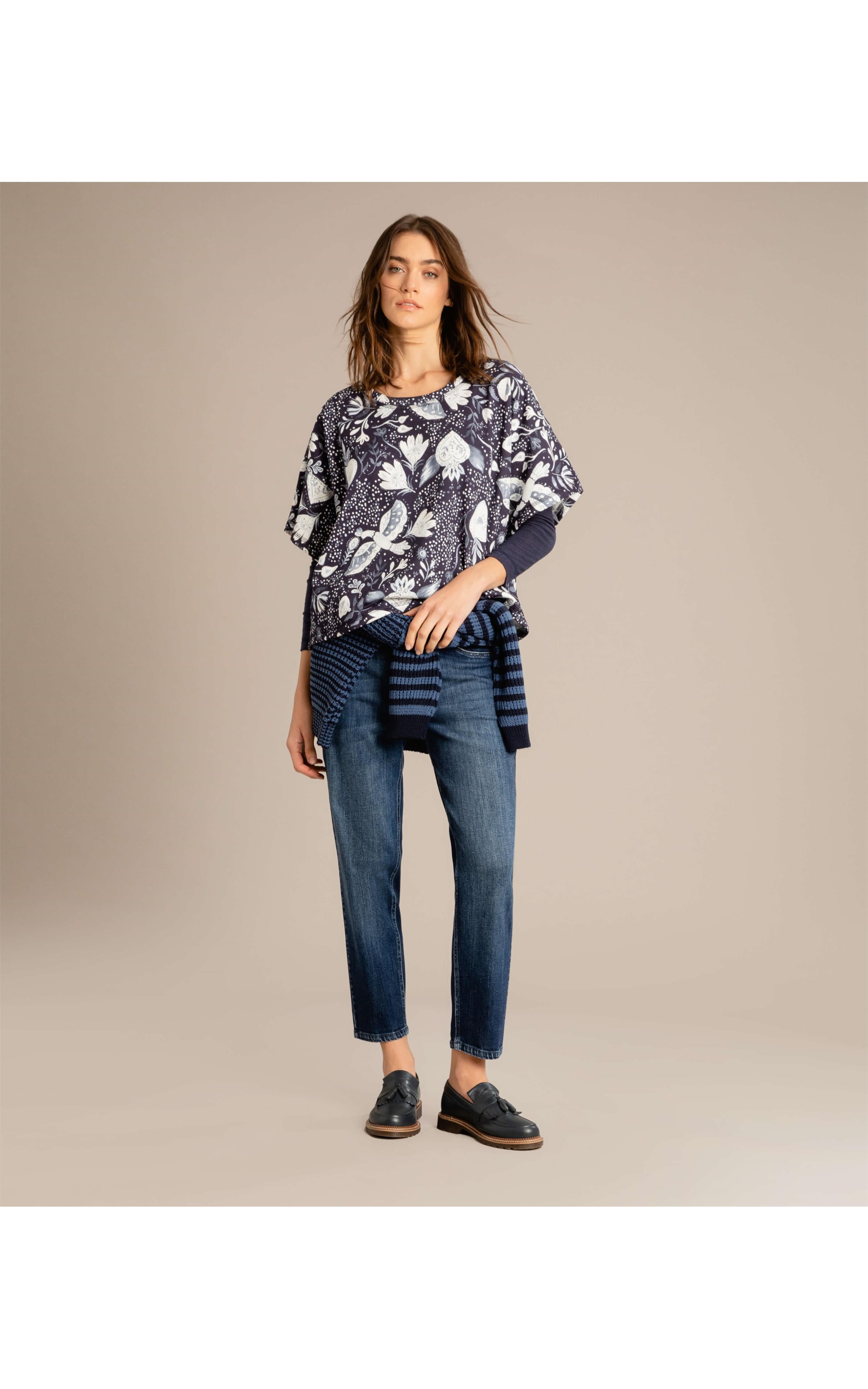 Blusa Linho  Ali Mistic Marinho