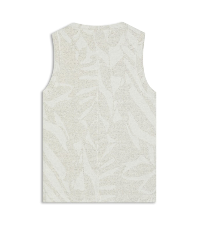 Blusa Linho  Anny Rib Jacquard Natural