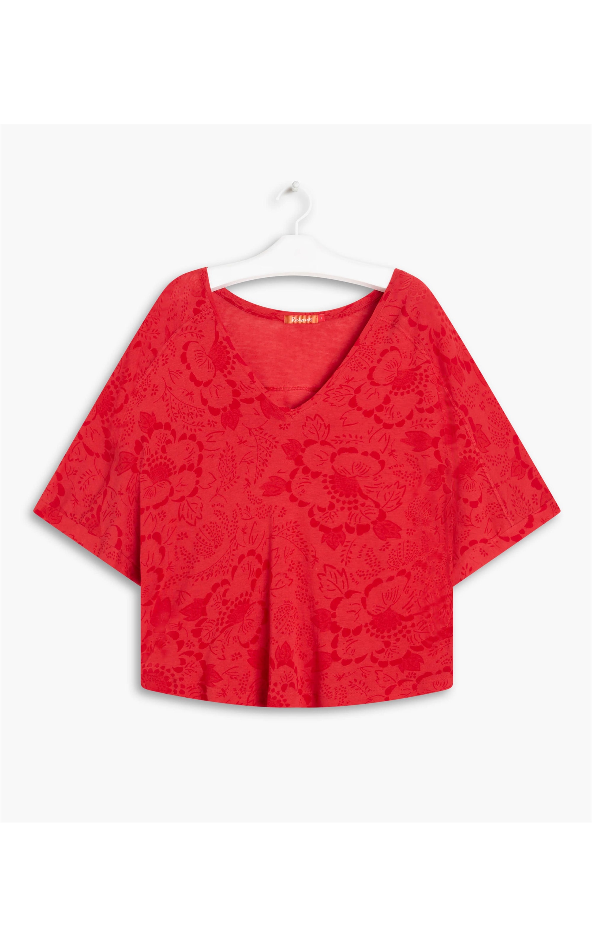 Blusa Linho  Arabela Est. Bandana Vermelho