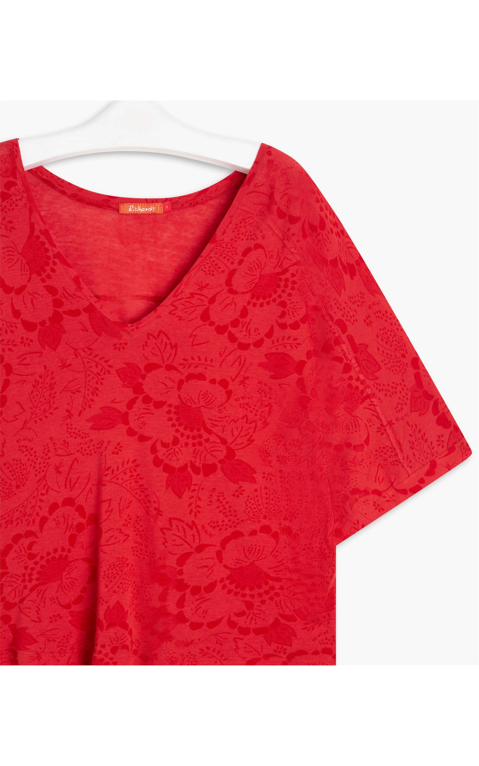 Blusa Linho  Arabela Est. Bandana Vermelho