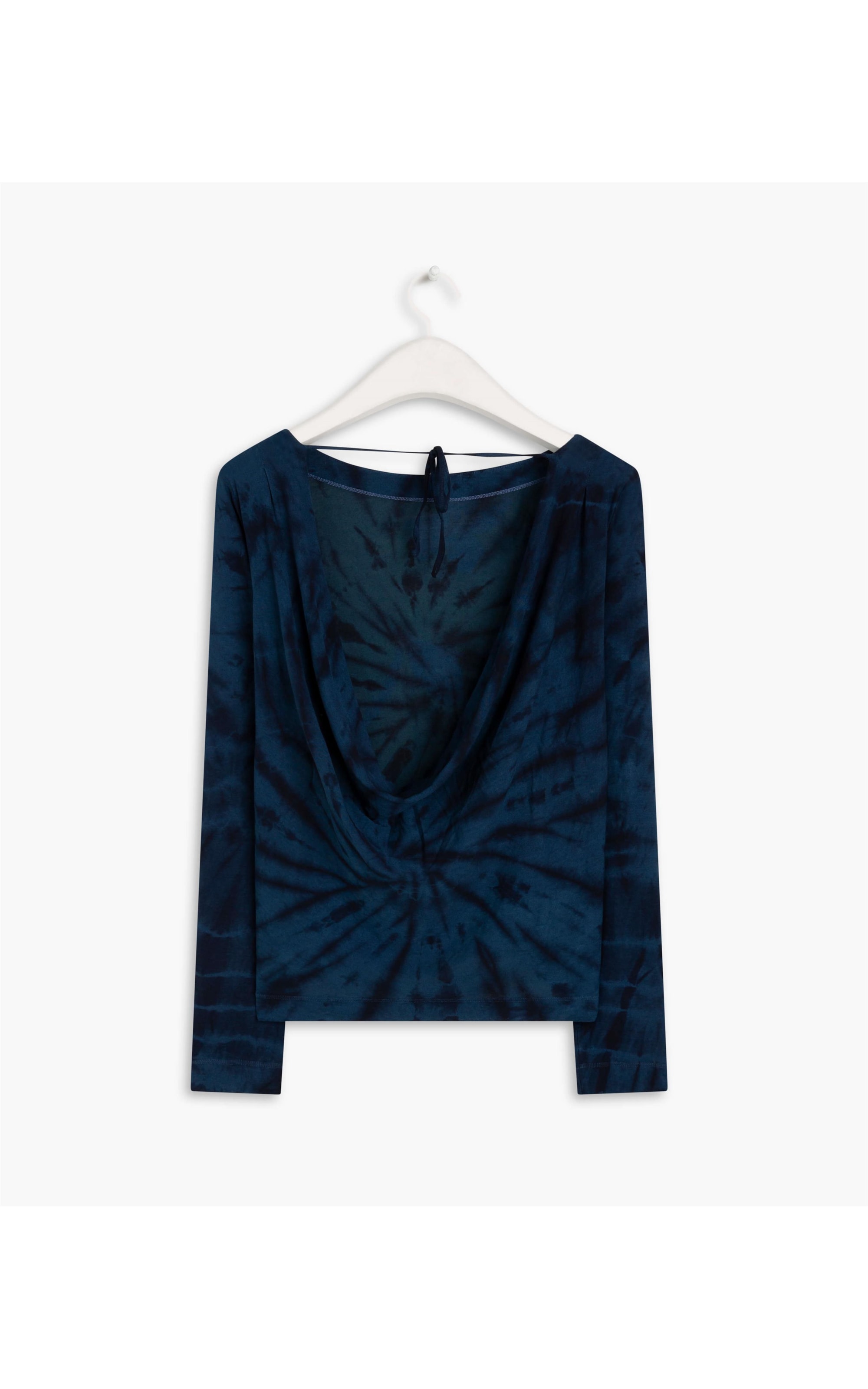 Blusa Linho  Asuka Tie Dye Dark Navy