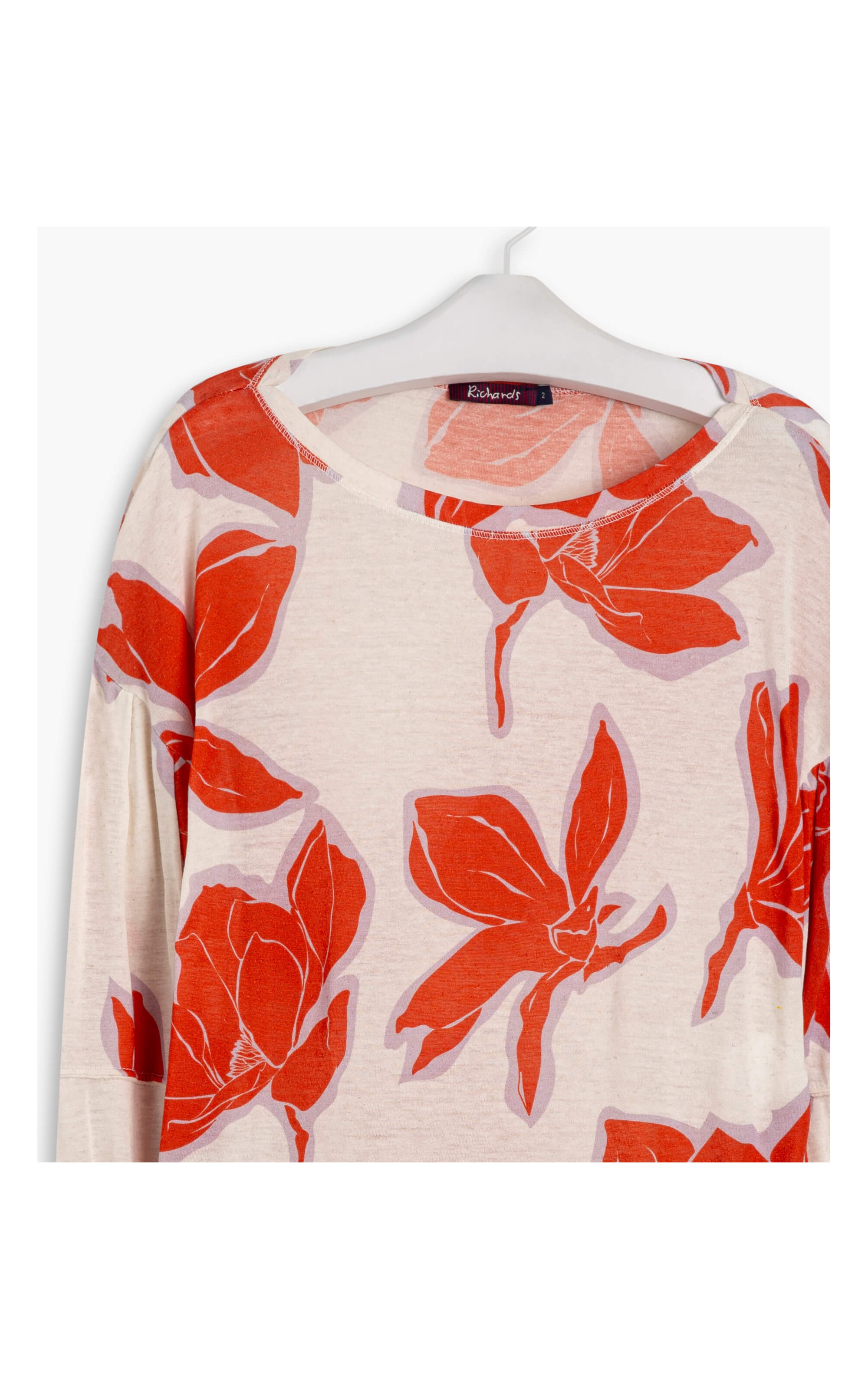 Blusa Linho  Aveiro Est Floral Natural