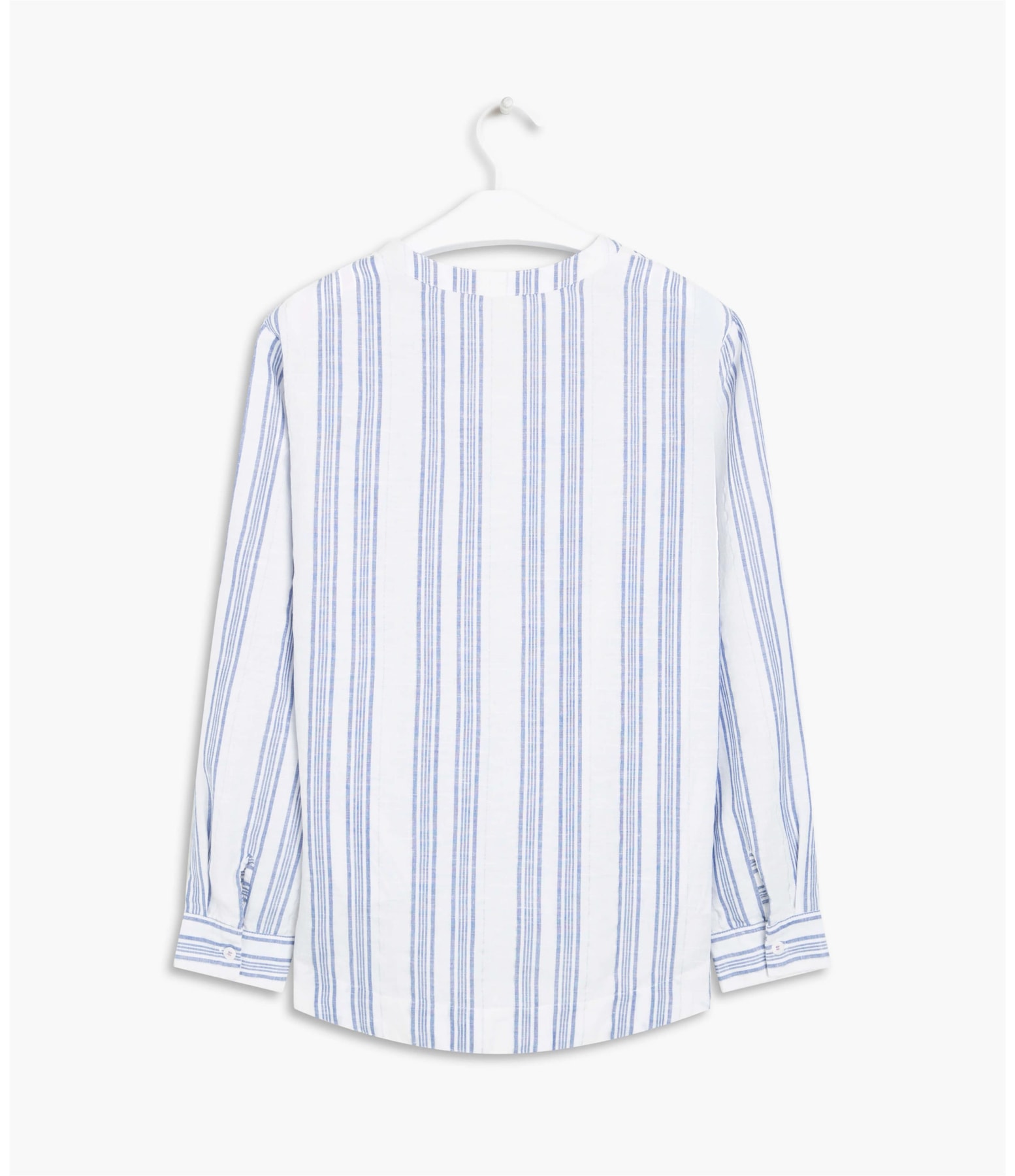Blusa Linho  Beth Navy Stripe  Ft Ml Marinho