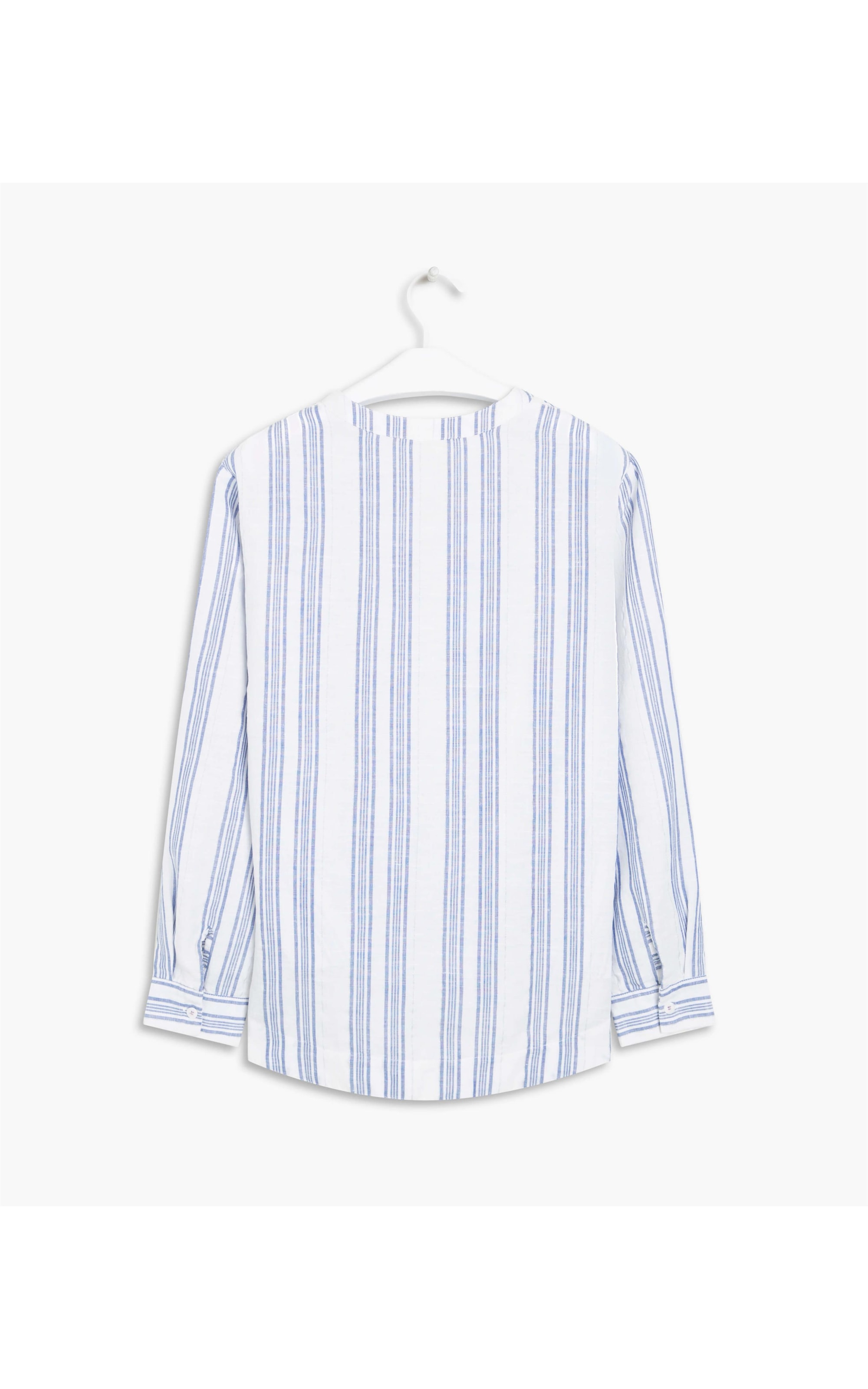 Blusa Linho  Beth Navy Stripe  Ft Ml Marinho