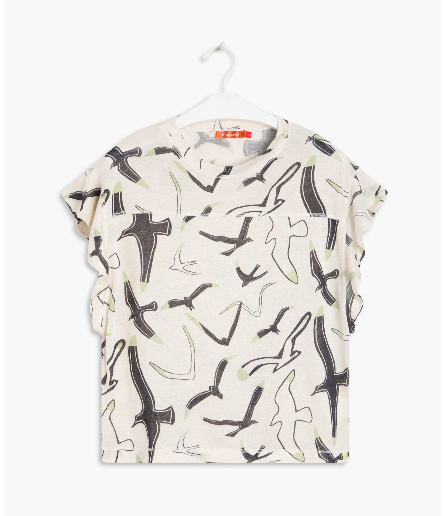Blusa Linho  Cairo Est Gaivotas Dark Navy
