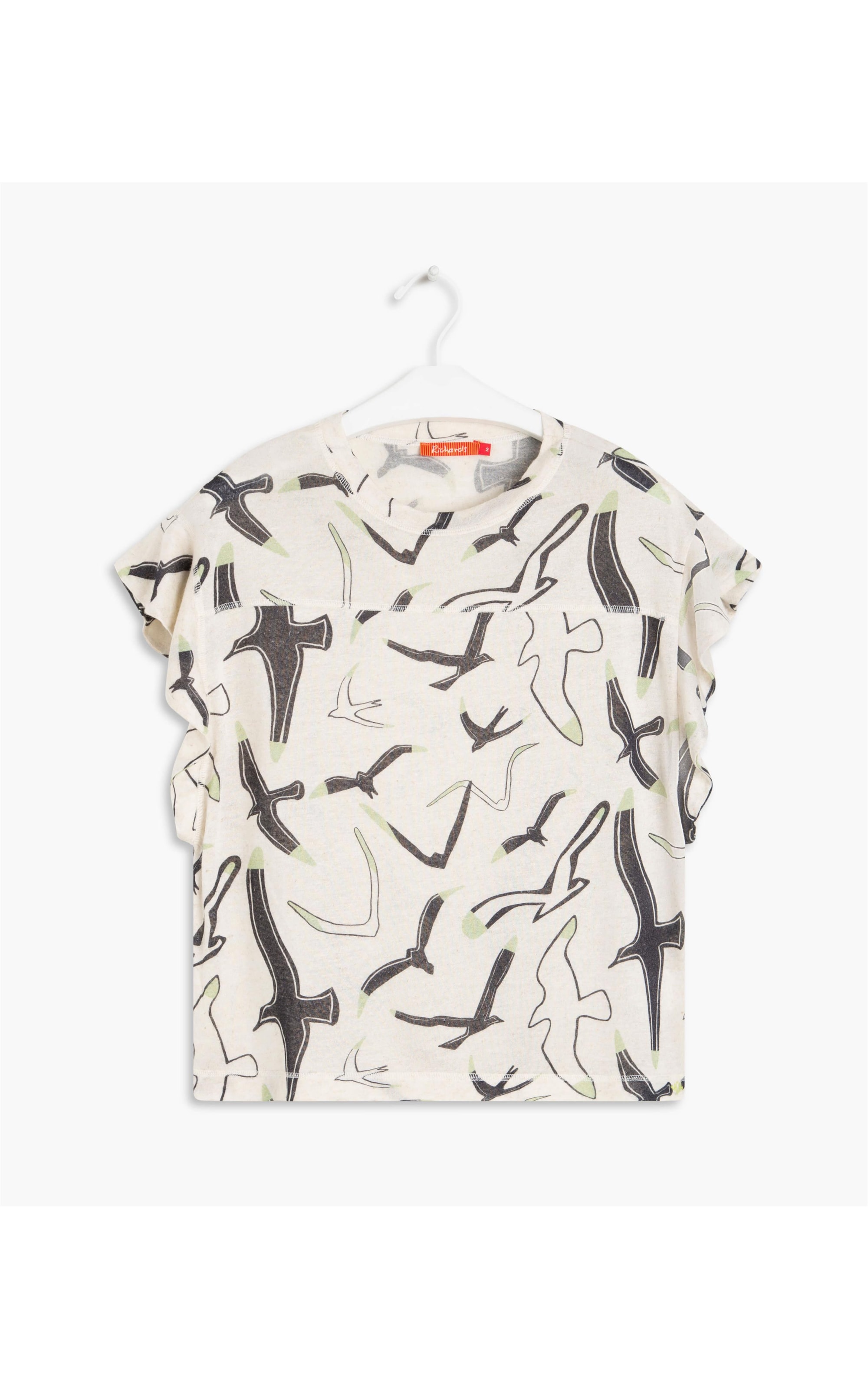 Blusa Linho  Cairo Est Gaivotas Dark Navy