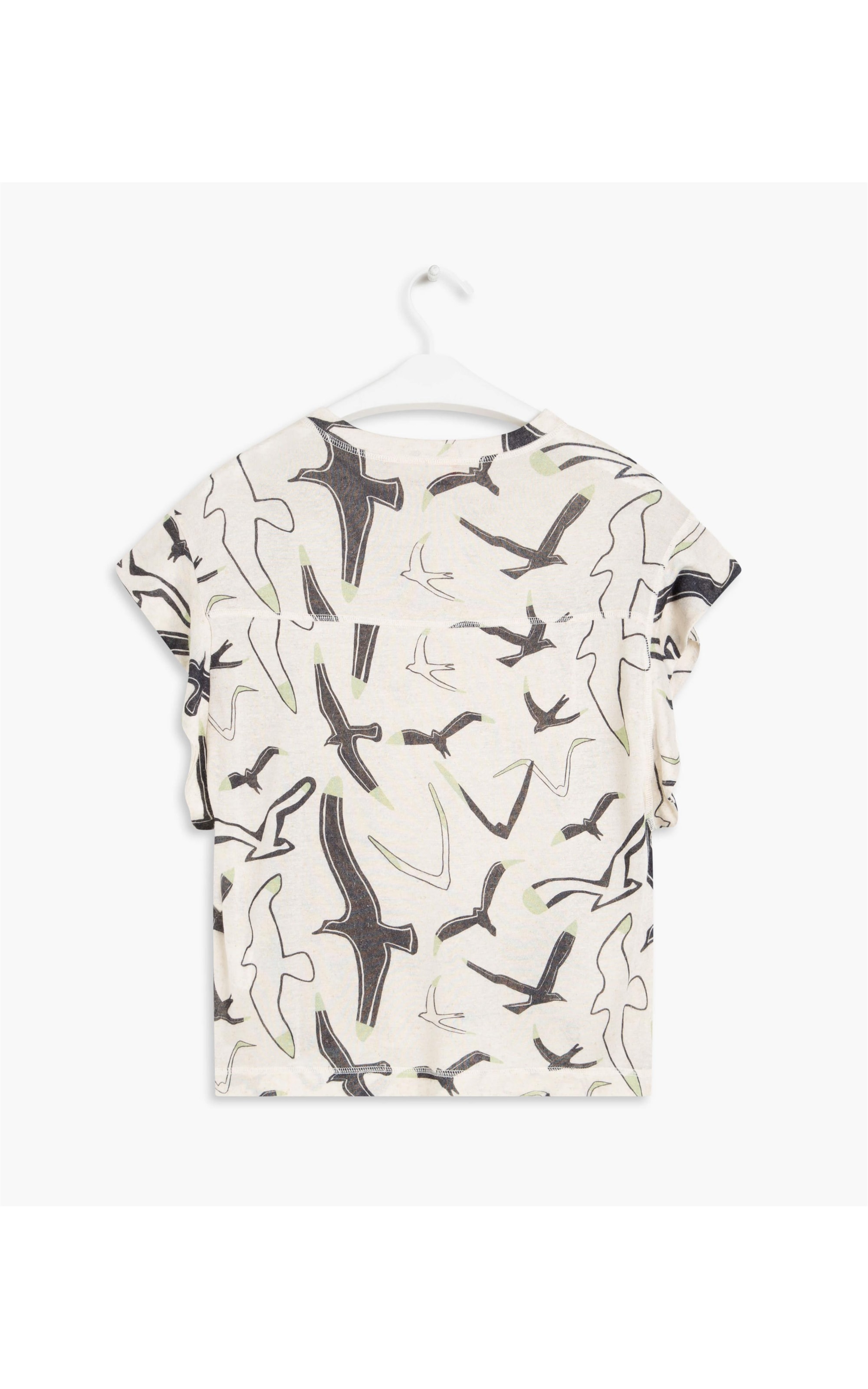 Blusa Linho  Cairo Est Gaivotas Dark Navy