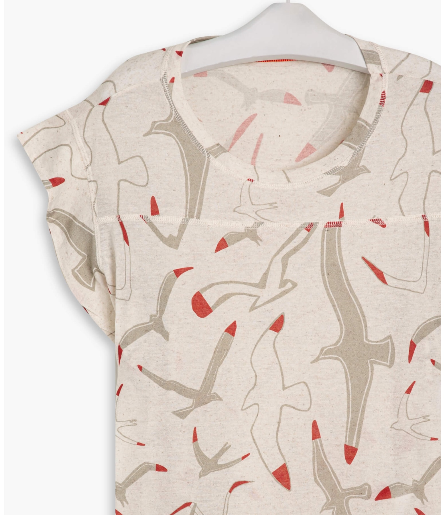 Blusa Linho  Cairo Est Gaivotas Sandy