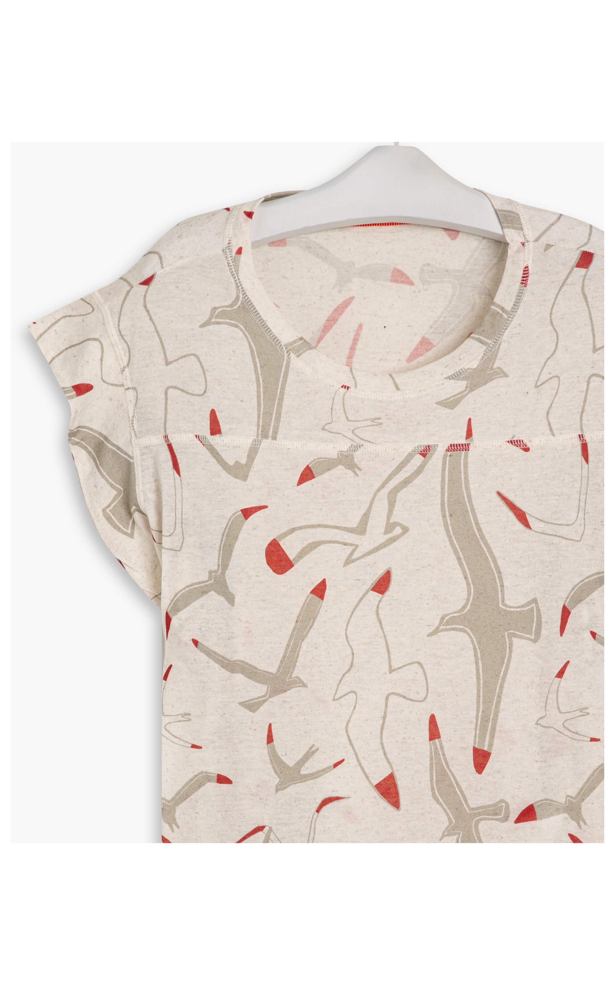 Blusa Linho  Cairo Est Gaivotas Sandy