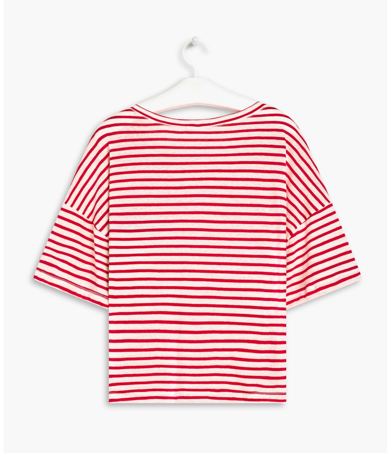 Blusa Linho  Camille Listrada Vermelho