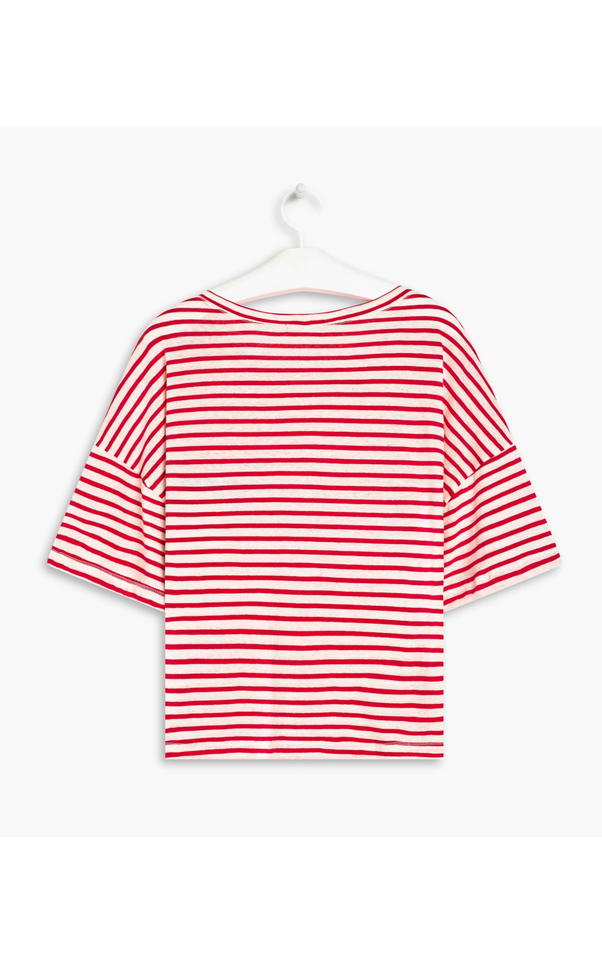 Blusa Linho  Camille Listrada Vermelho