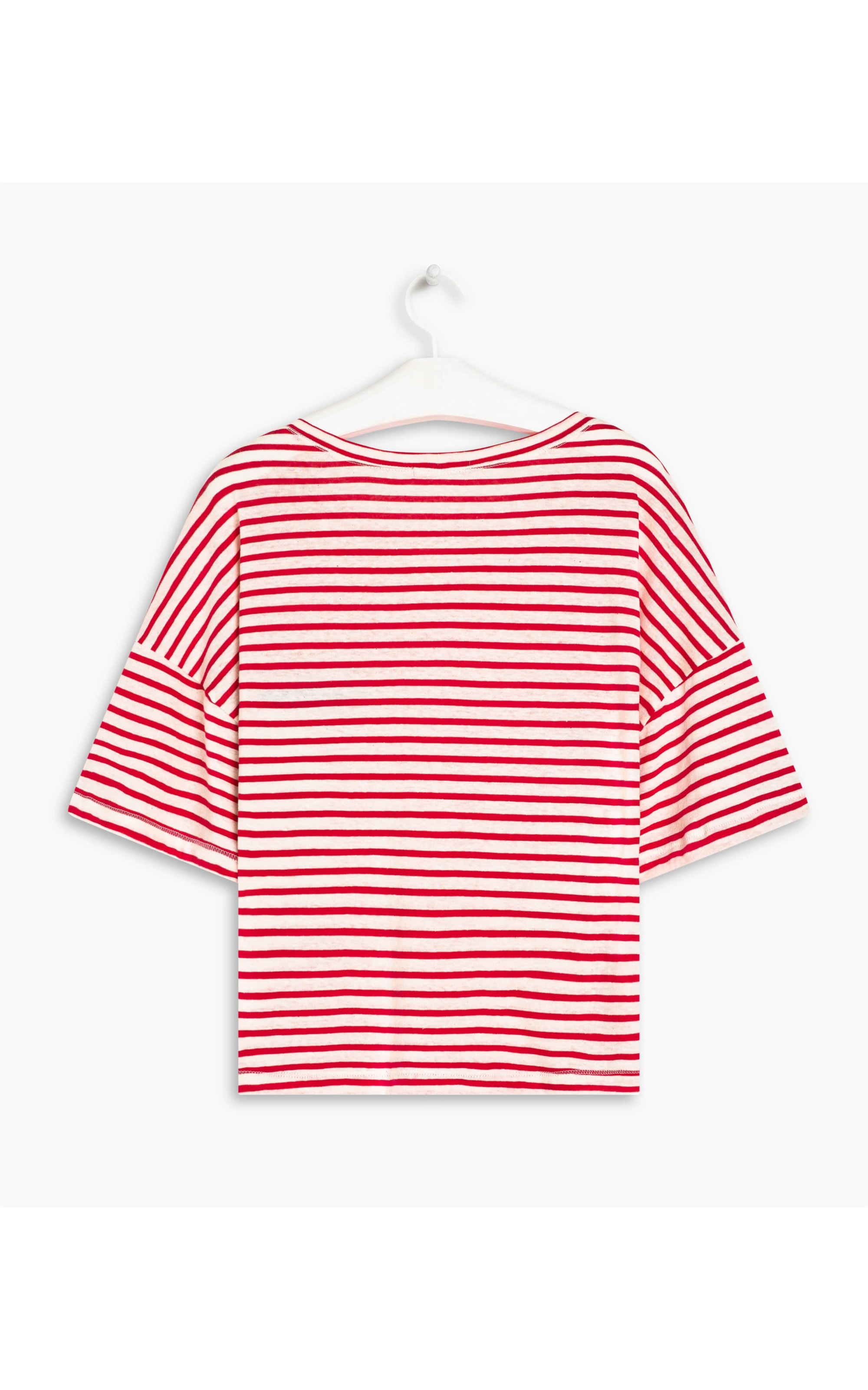 Blusa Linho  Camille Listrada Vermelho