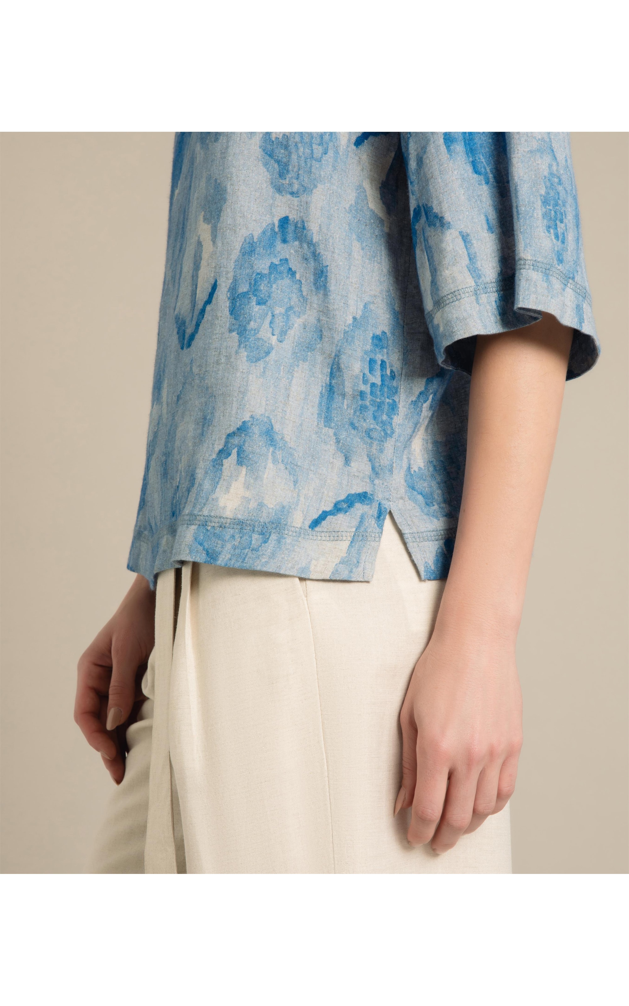 Blusa Linho  Clea Fruit Frais Hortencia