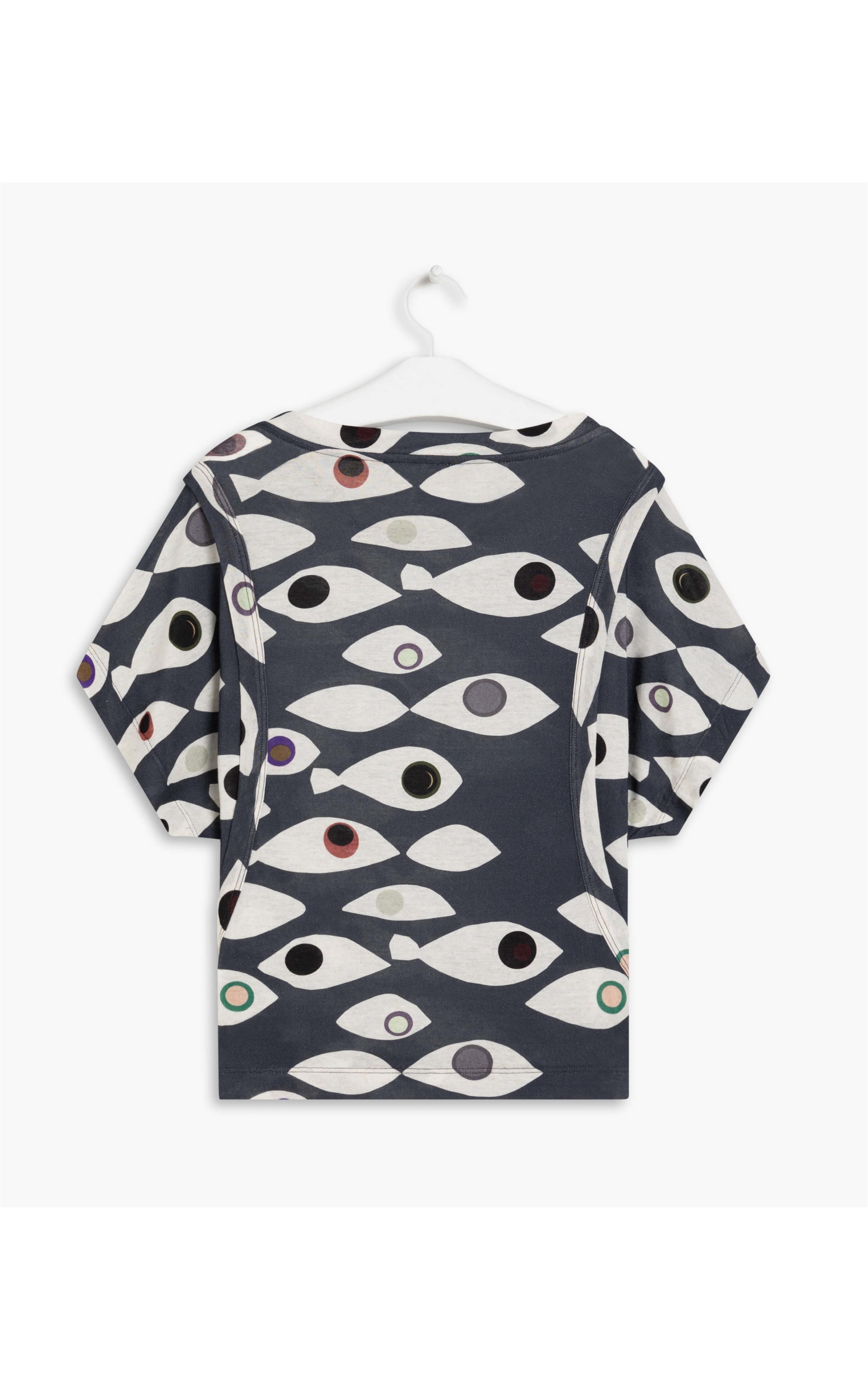 Blusa Linho  Copa Est Peixes Dark Navy
