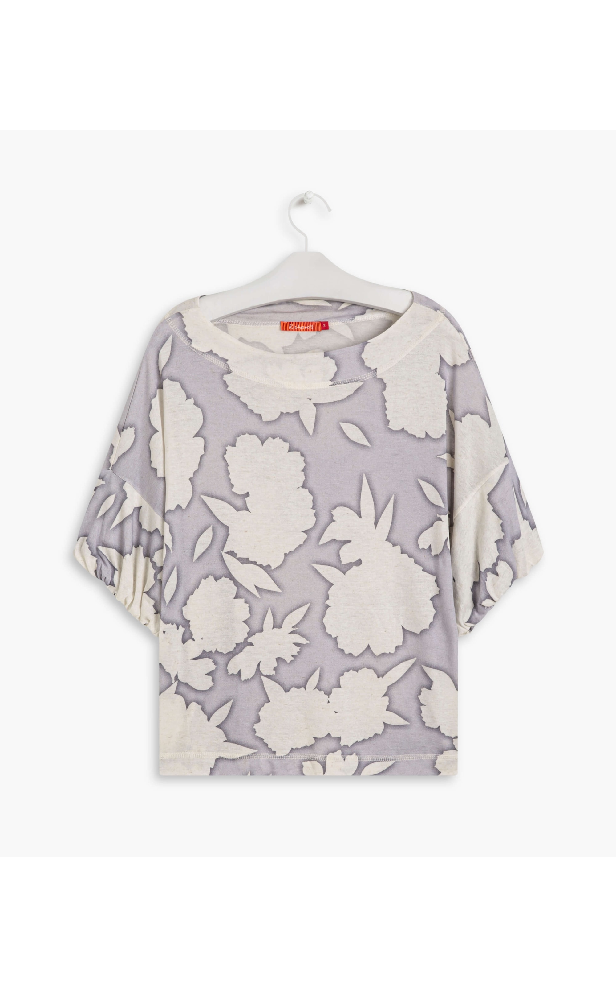 Blusa Linho  Cris Est. Daisy Polaroid Lilas