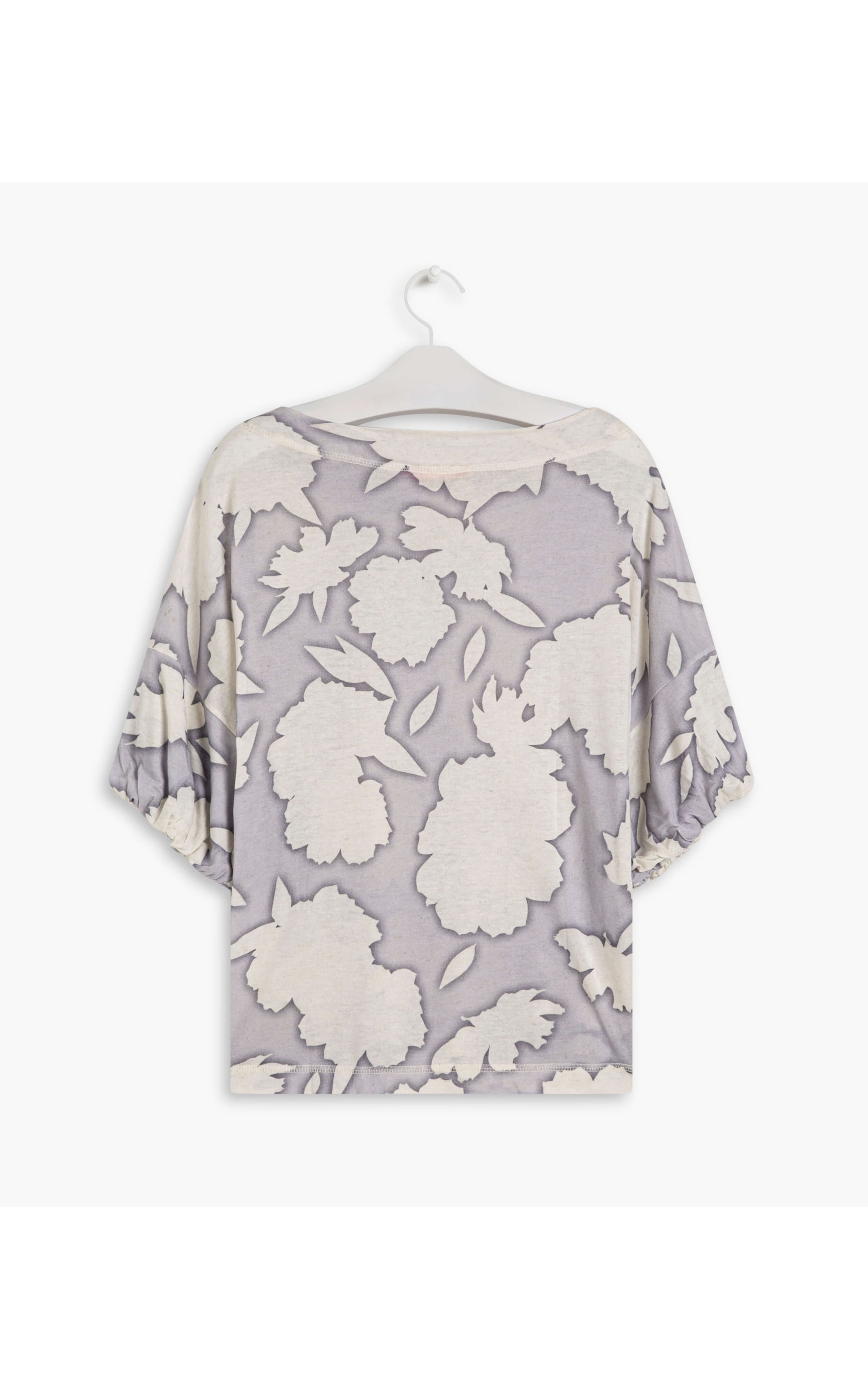 Blusa Linho  Cris Est. Daisy Polaroid Lilas