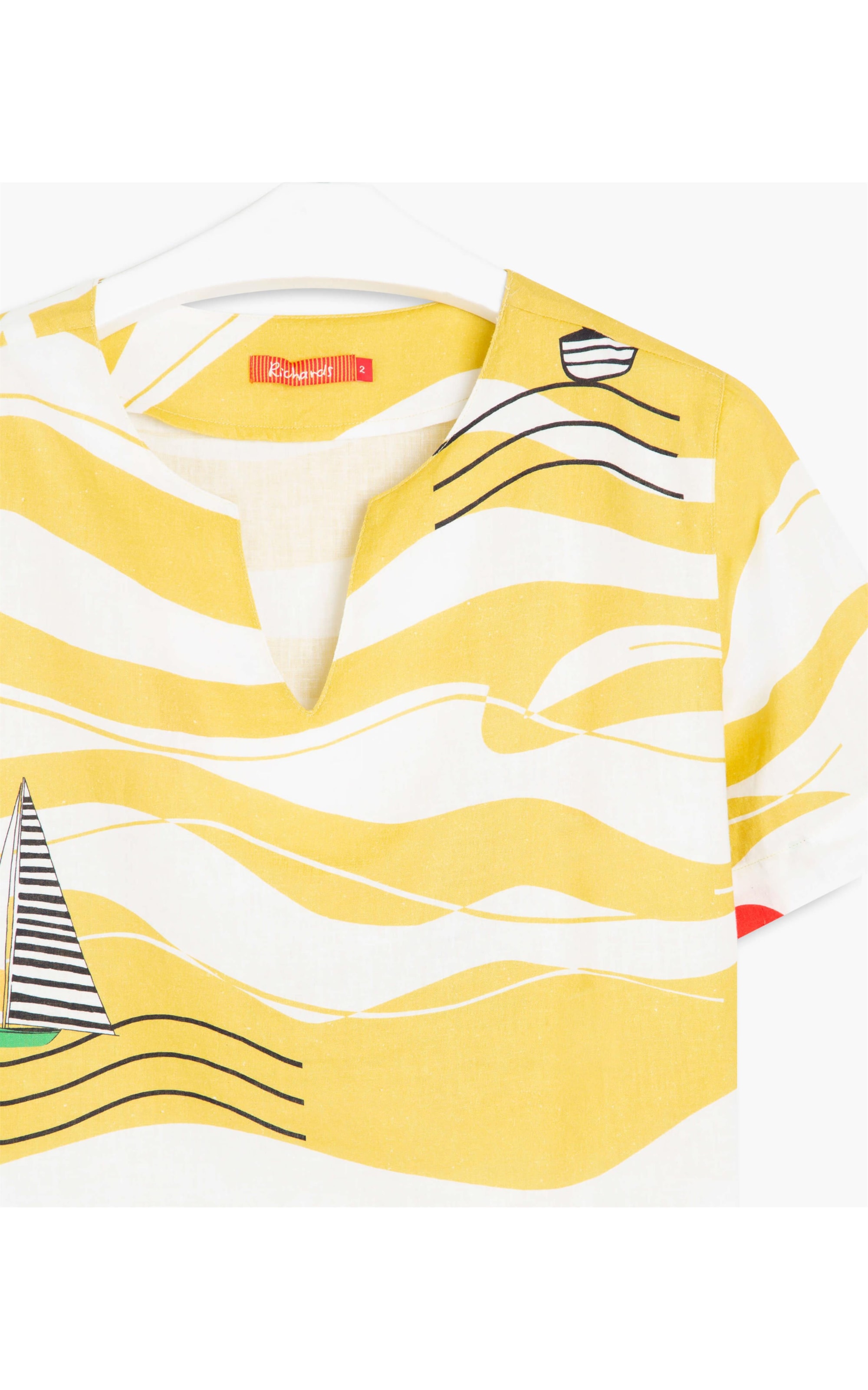 Blusa Linho   Dakar Ondas Amarelo