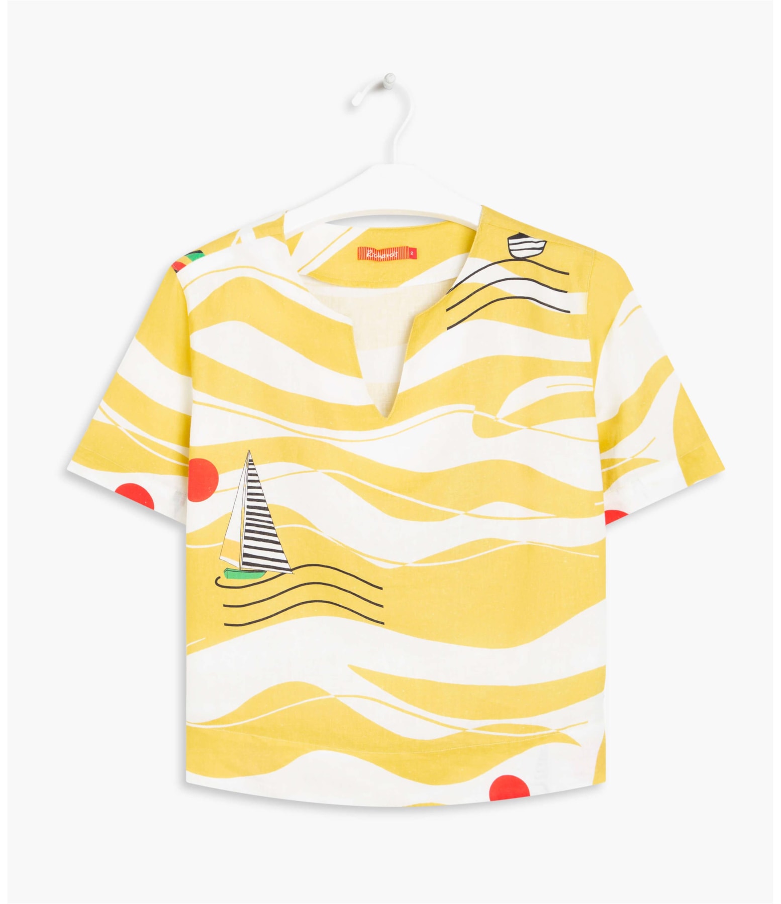 Blusa Linho   Dakar Ondas Amarelo