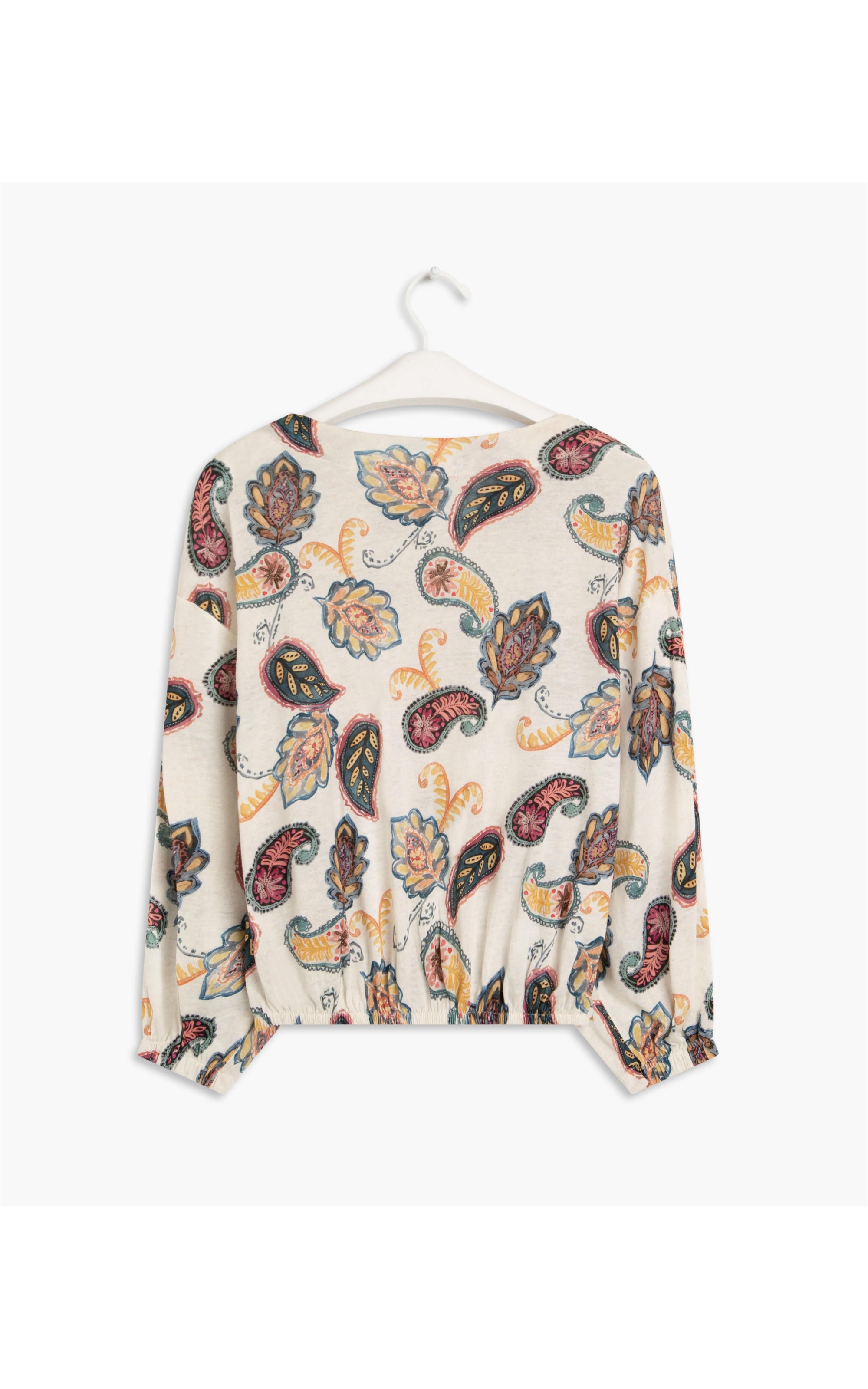 Blusa Linho  Diana Est Paisley Natural