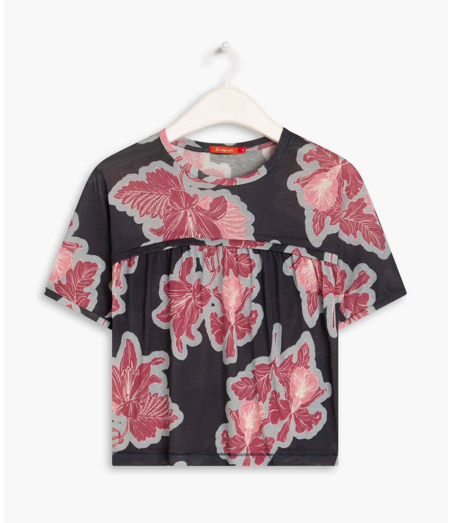  Blusa Linho  Duda Est. Orquídea Purple Blue