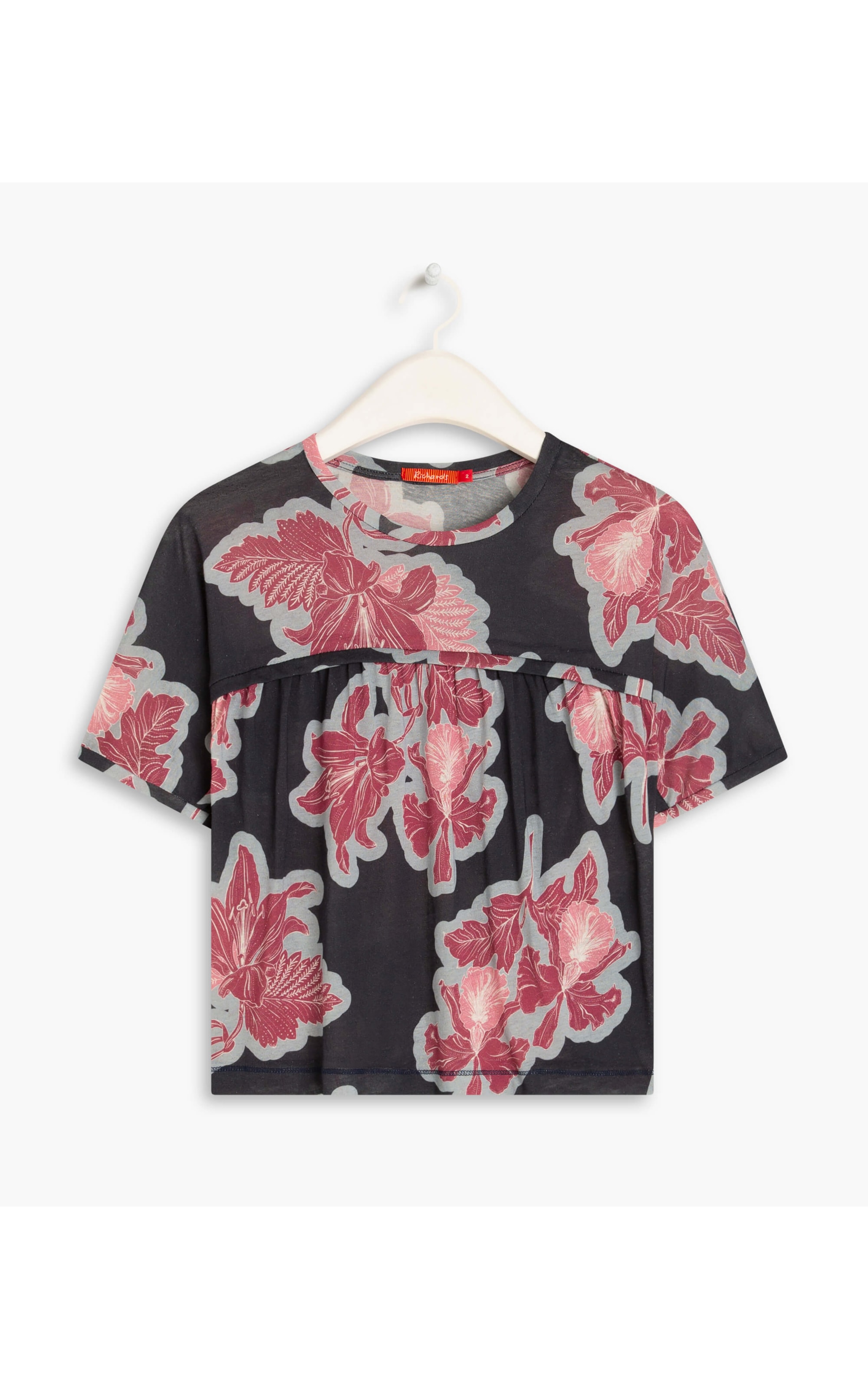  Blusa Linho  Duda Est. Orquídea Purple Blue