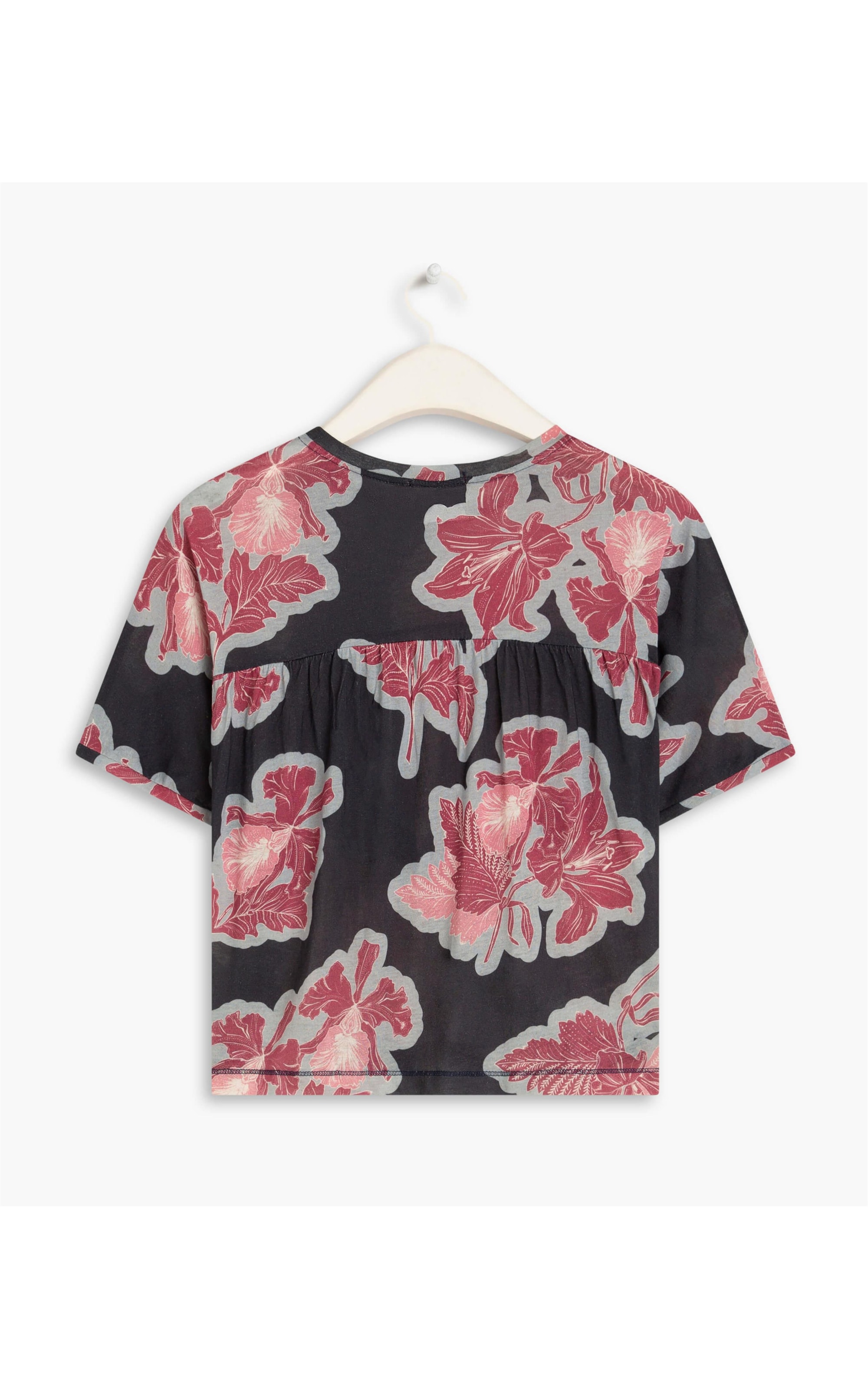  Blusa Linho  Duda Est. Orquídea Purple Blue