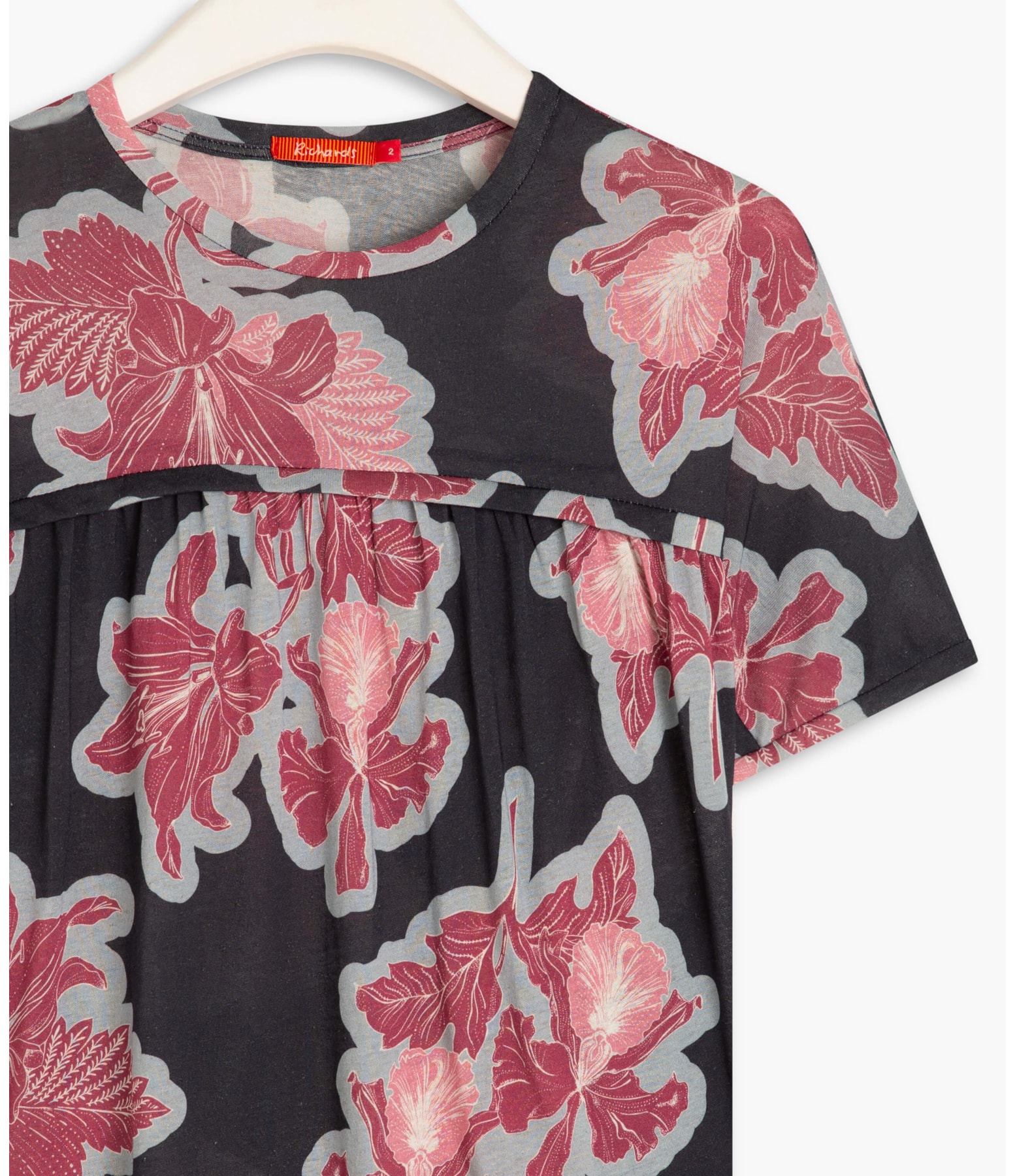  Blusa Linho  Duda Est. Orquídea Purple Blue