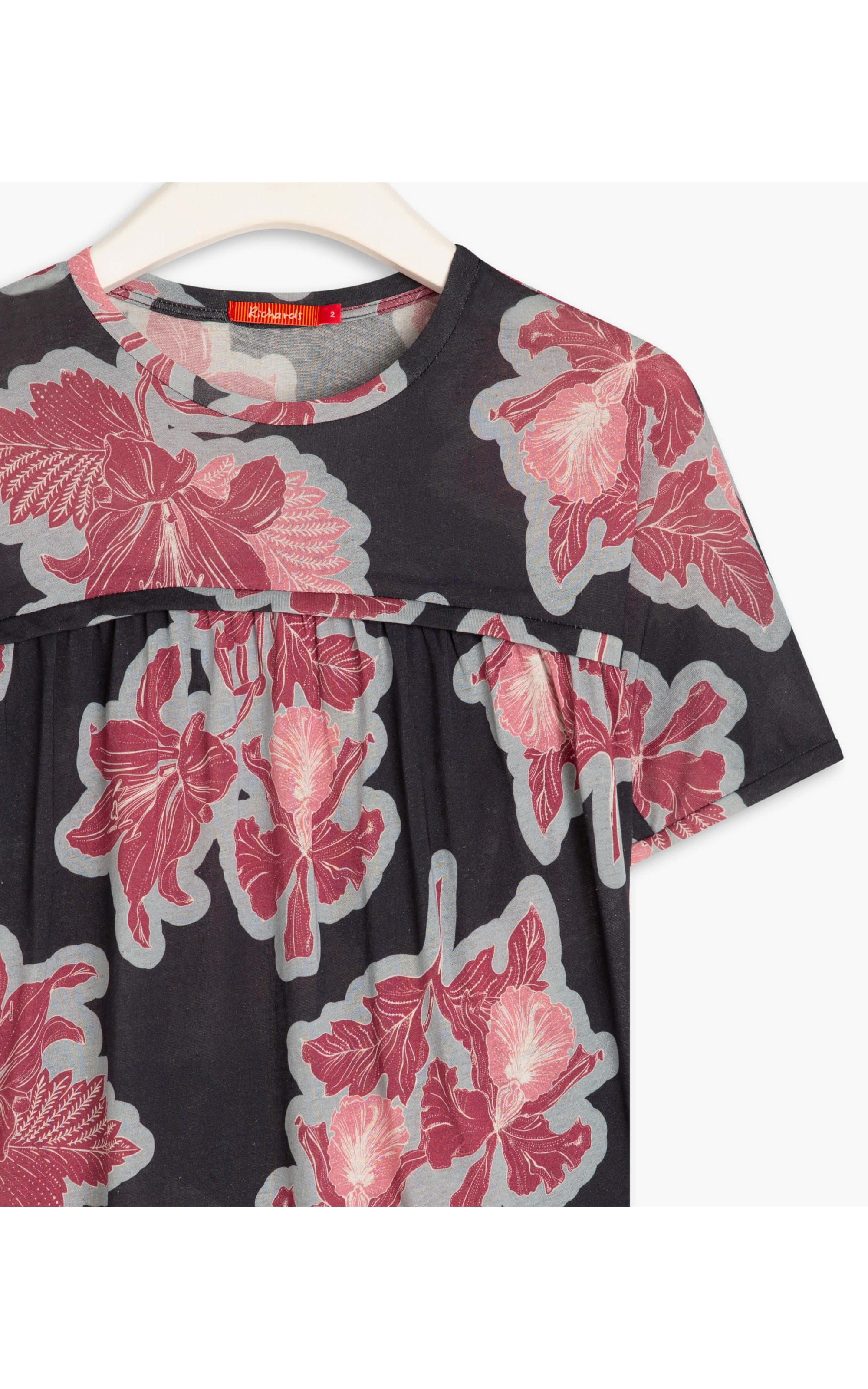  Blusa Linho  Duda Est. Orquídea Purple Blue