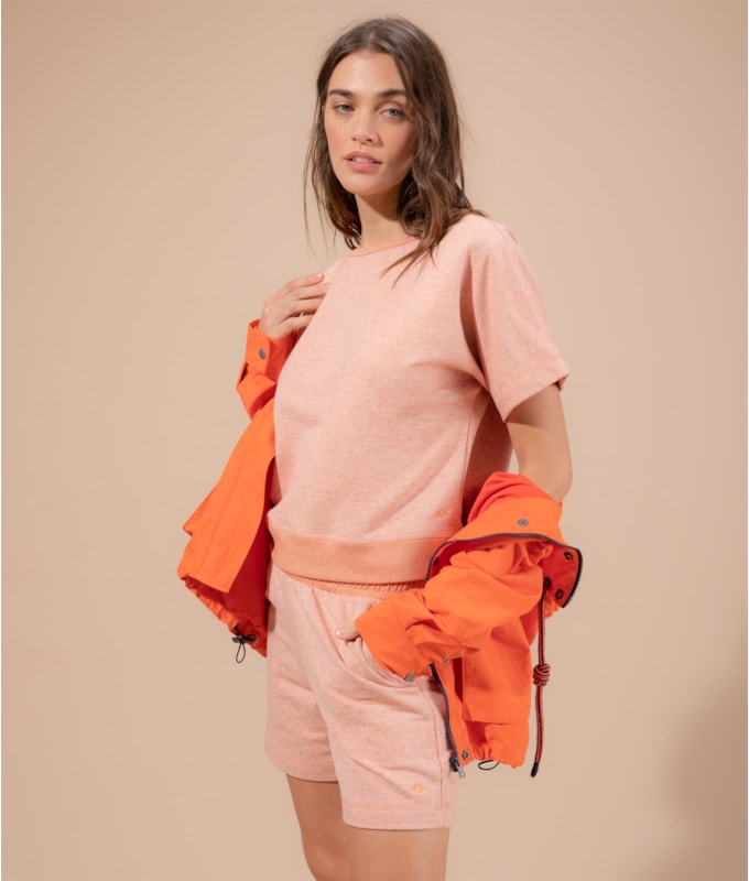 Blusa Linho Elaine Moletom Laranja