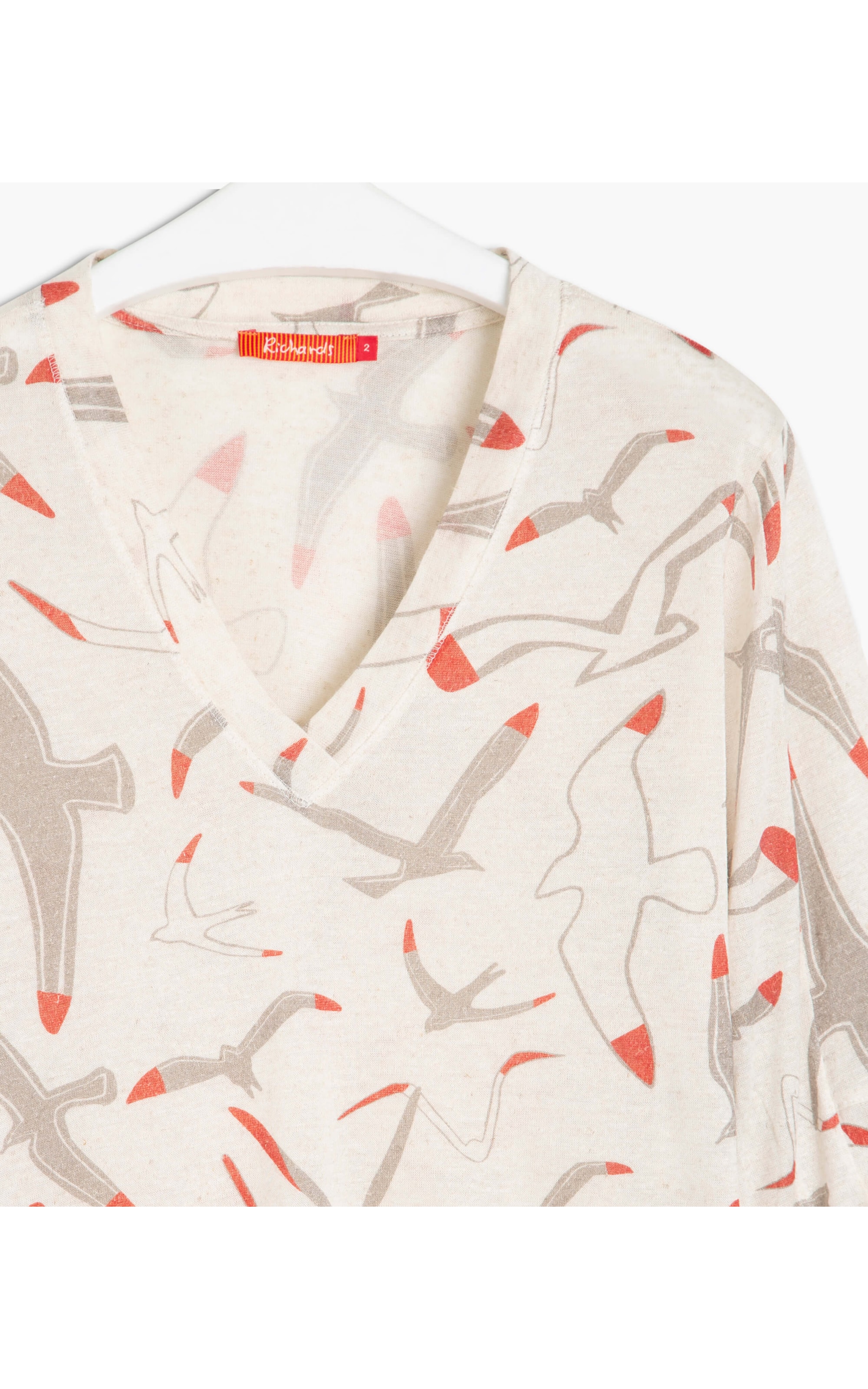Blusa Linho  Eliza Est Gaivotas Sandy