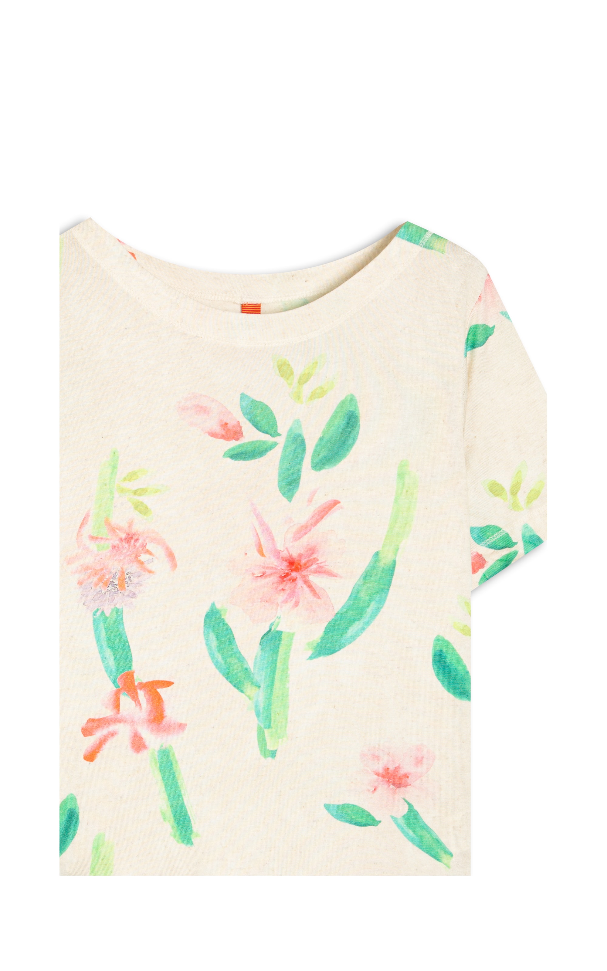 Blusa Linho  Ella Estampa Florish Natural