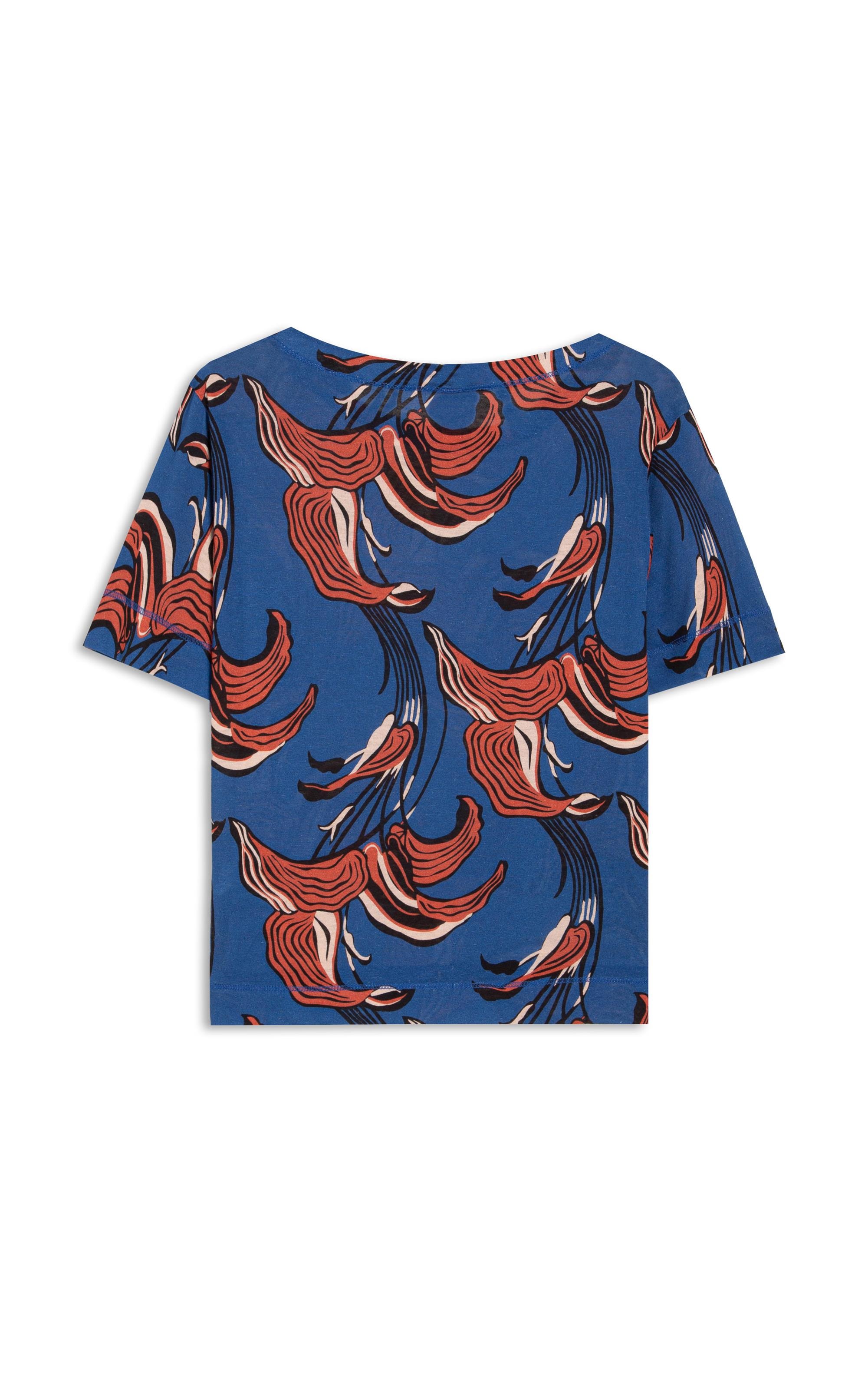 Blusa Linho  Ella Estampa Whoa Royal