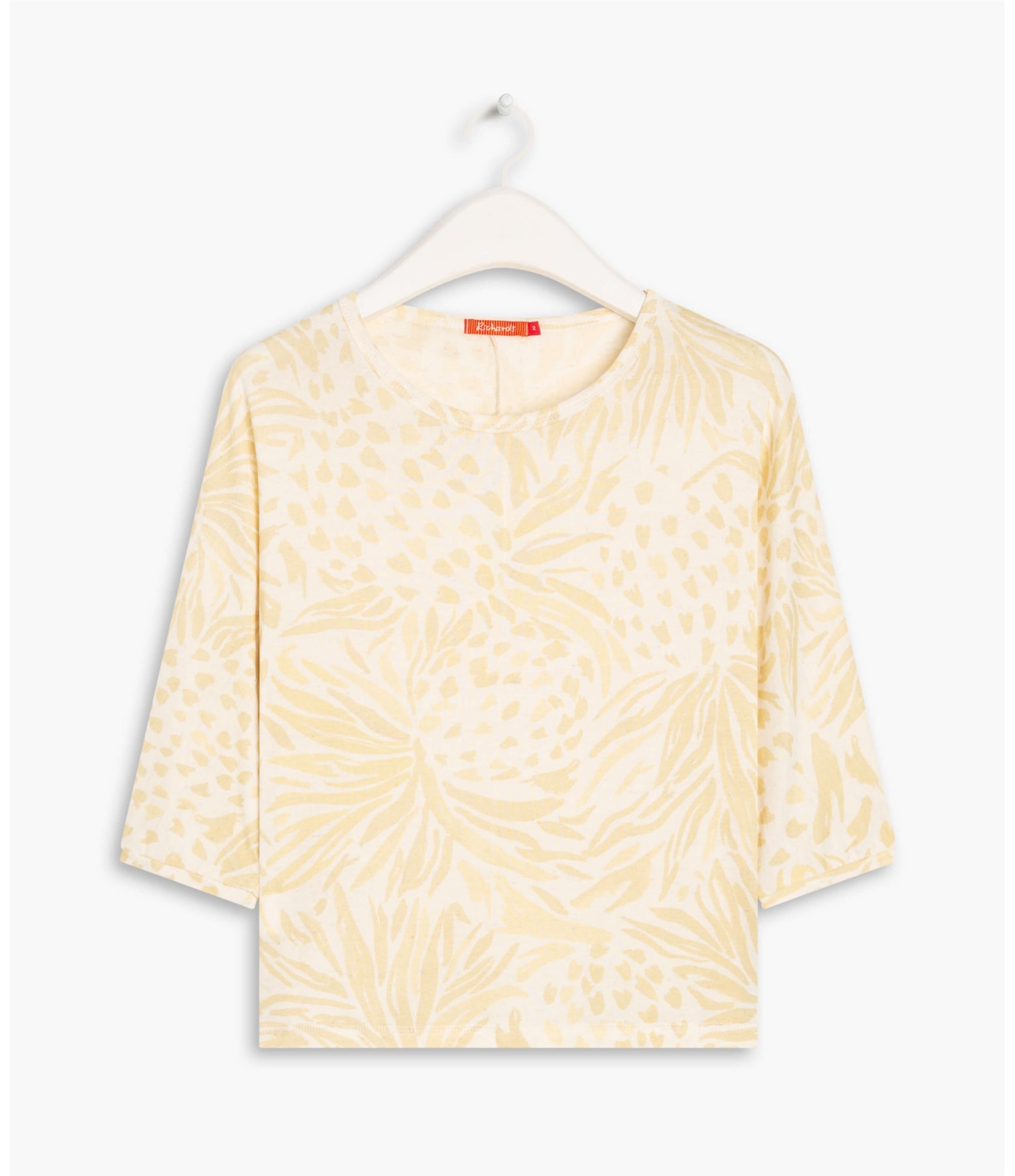 Blusa Linho  Fiorella Est.Abacaxi Amarelo Claro