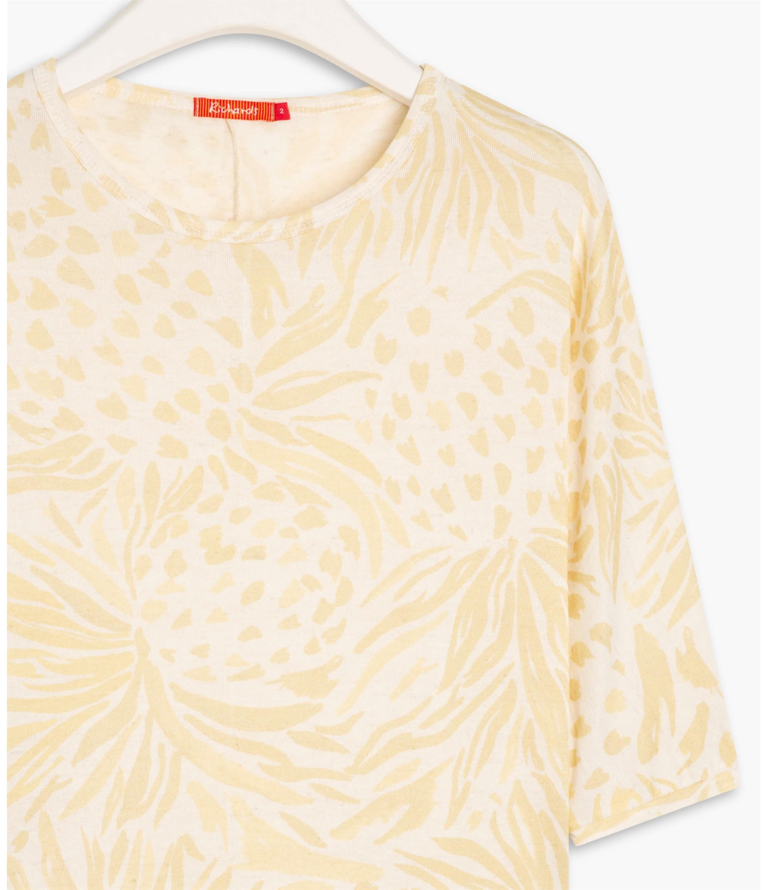 Blusa Linho  Fiorella Est.Abacaxi Amarelo Claro