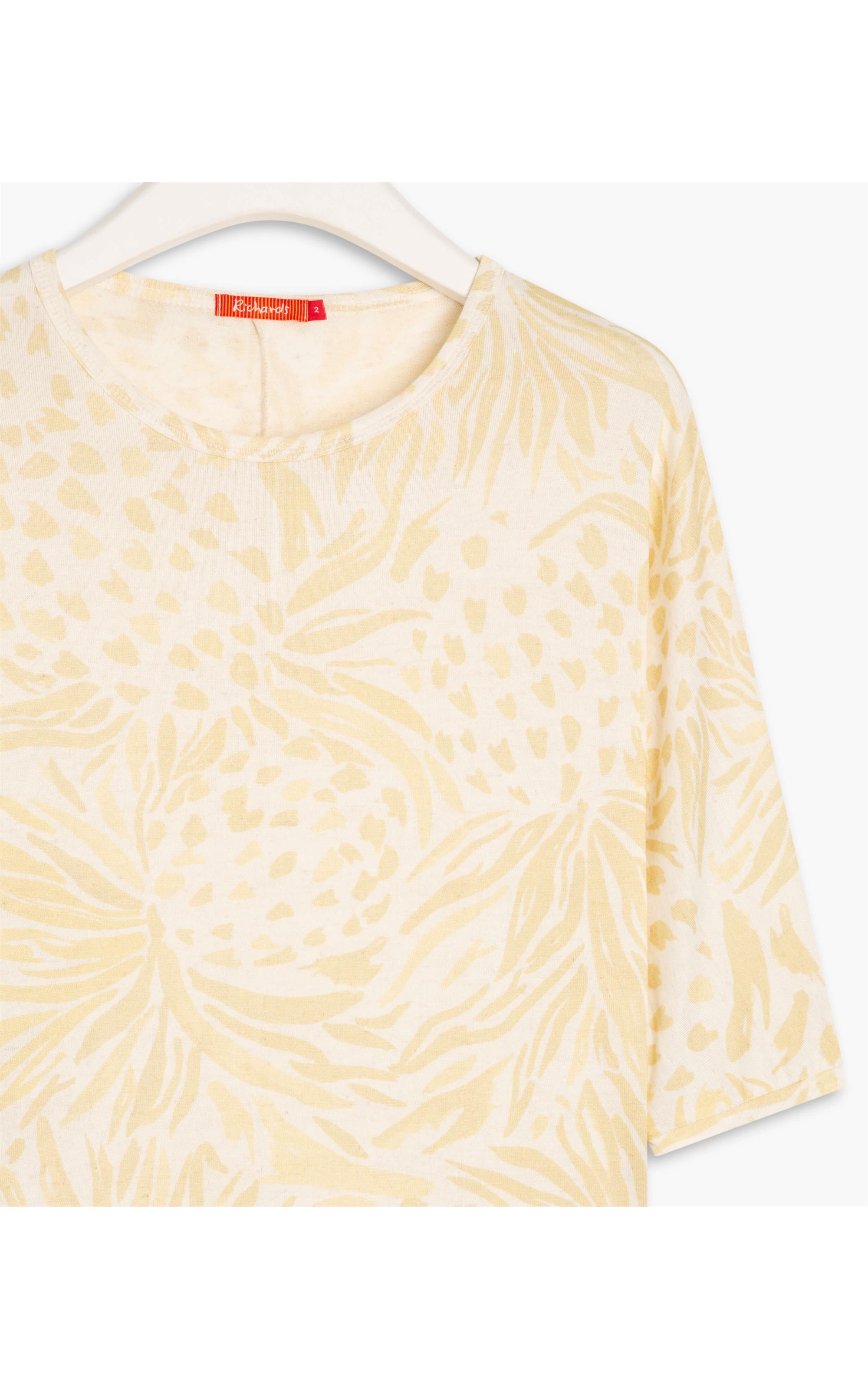 Blusa Linho  Fiorella Est.Abacaxi Amarelo Claro