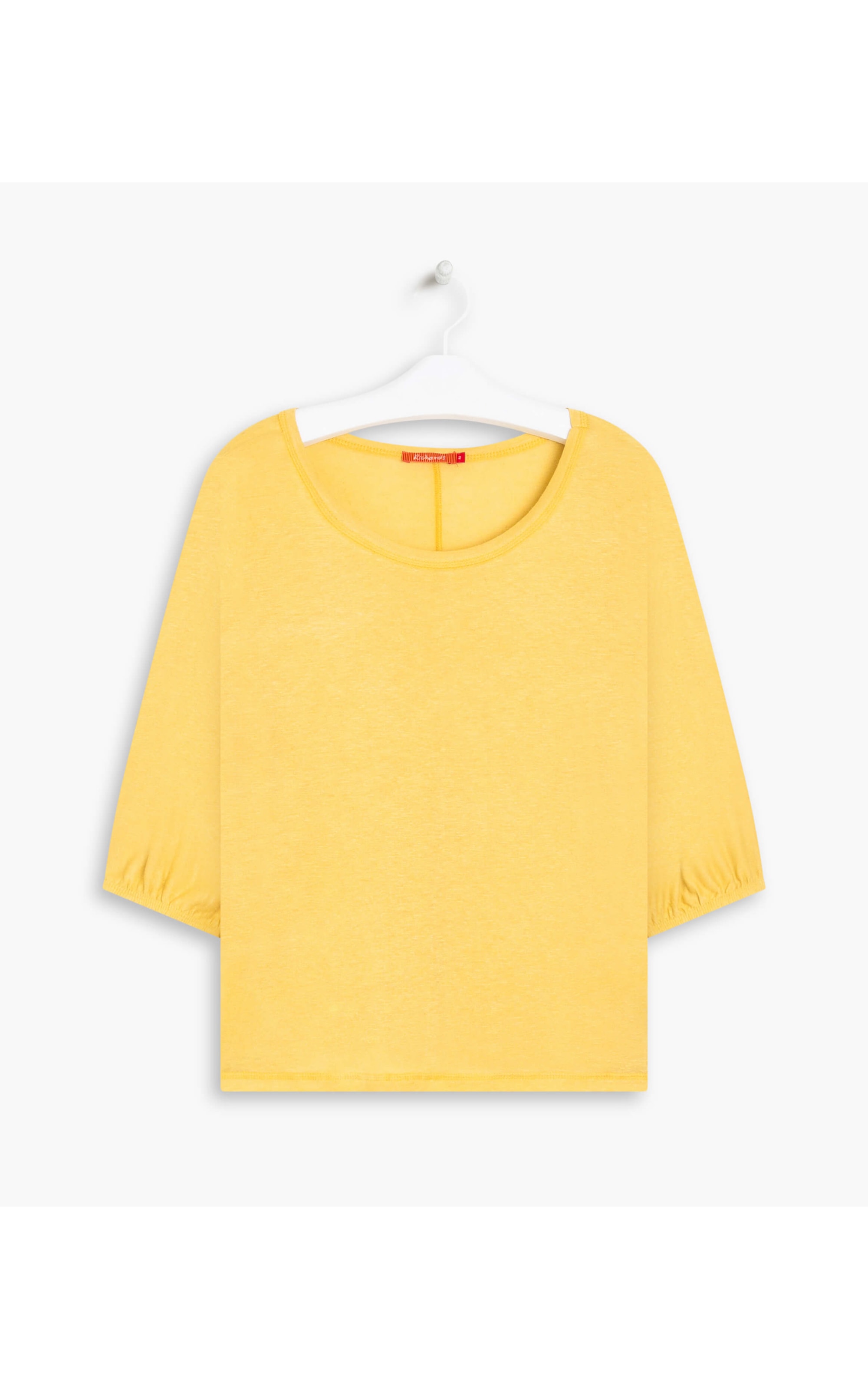 Blusa Linho  Fiorella  Liso Mostarda