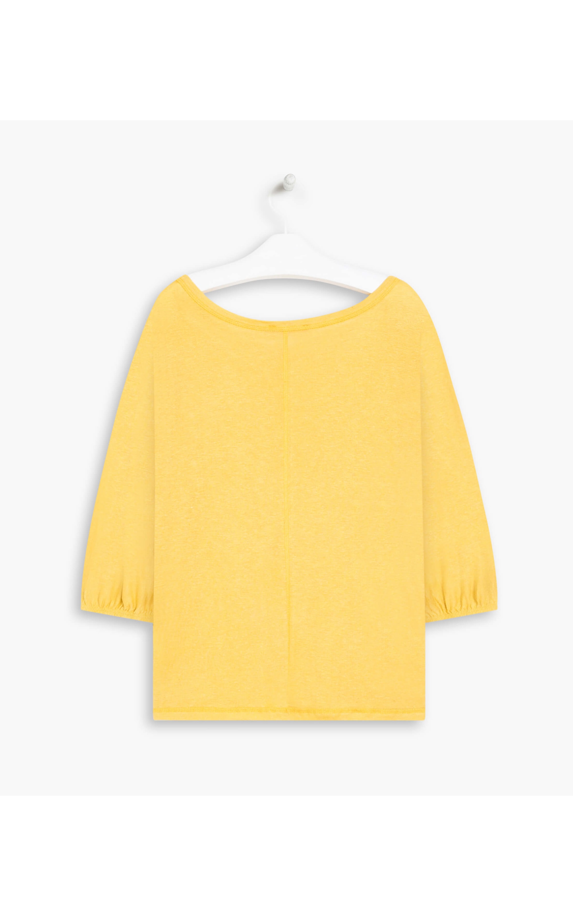 Blusa Linho  Fiorella  Liso Mostarda