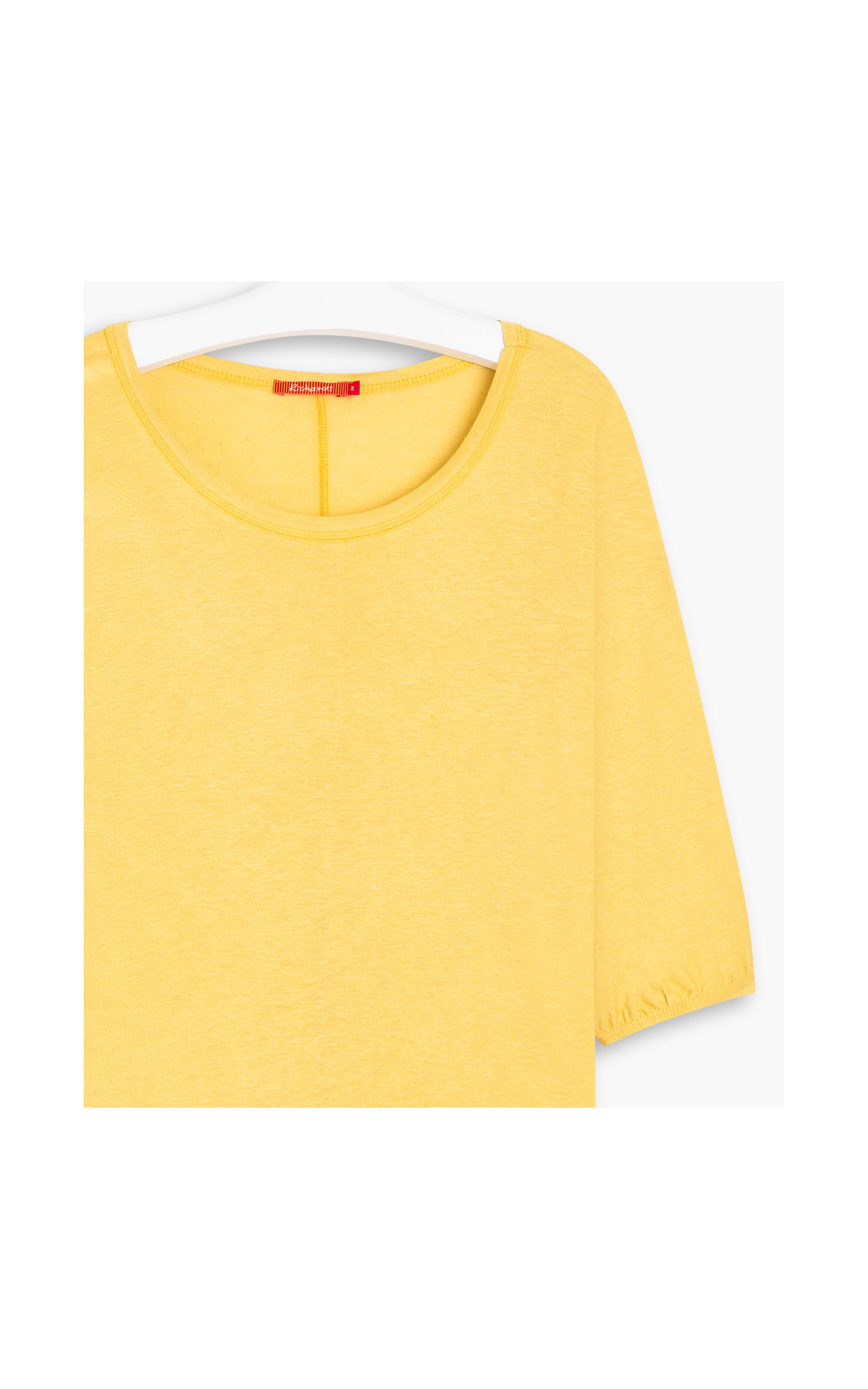 Blusa Linho  Fiorella  Liso Mostarda
