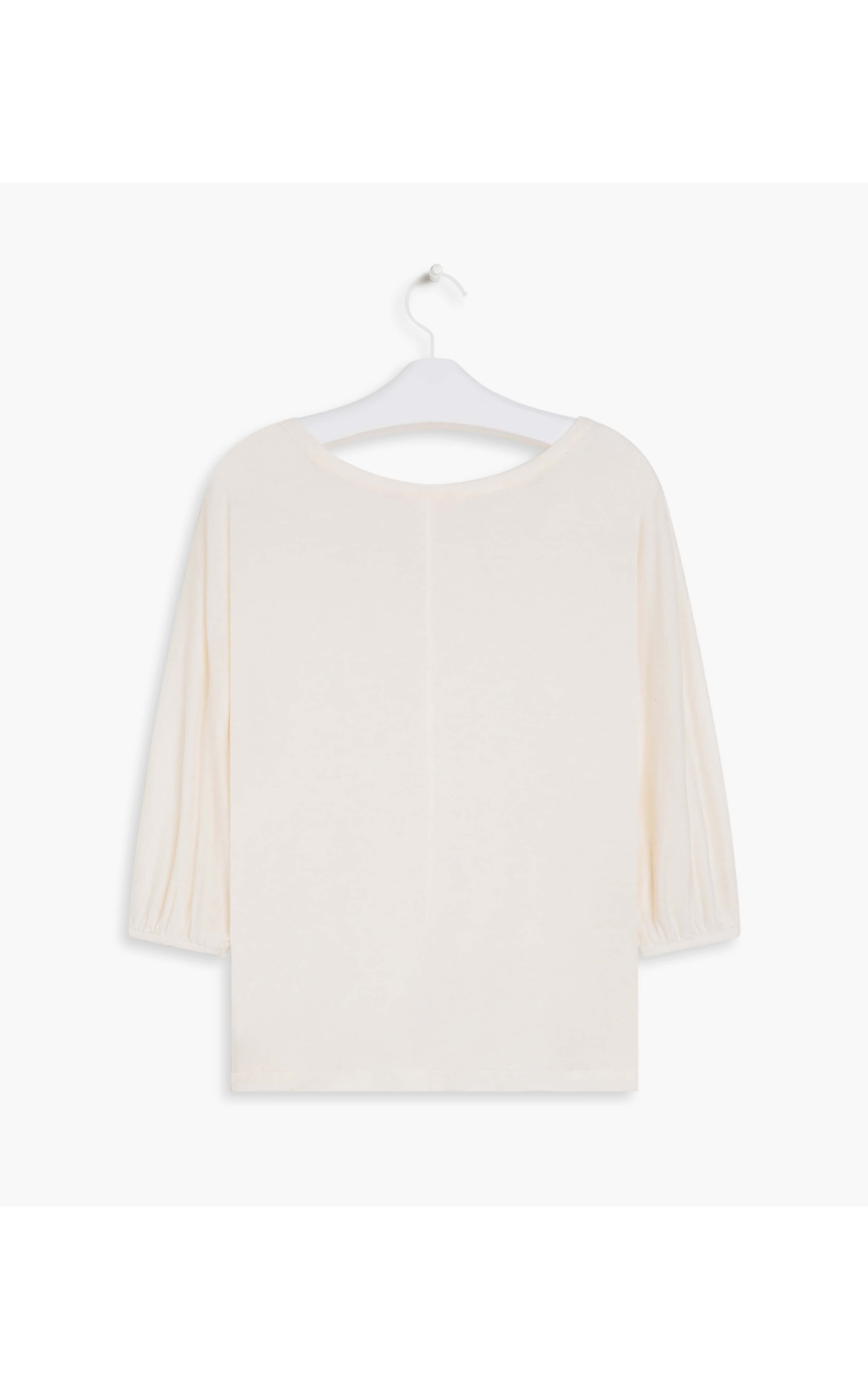 Blusa Linho  Fiorella  Liso Off White