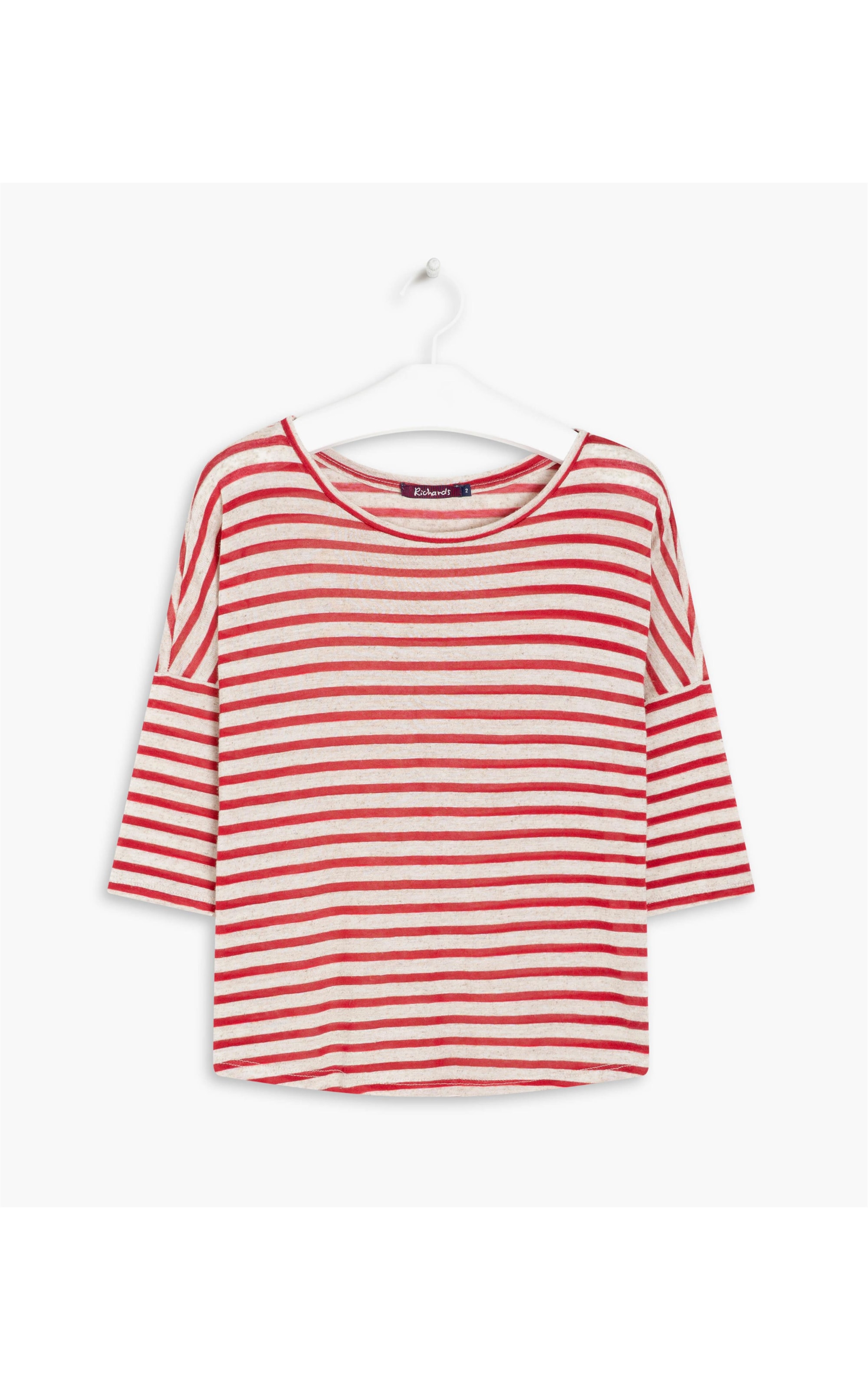 Blusa Linho  Francis Listrada Vermelho